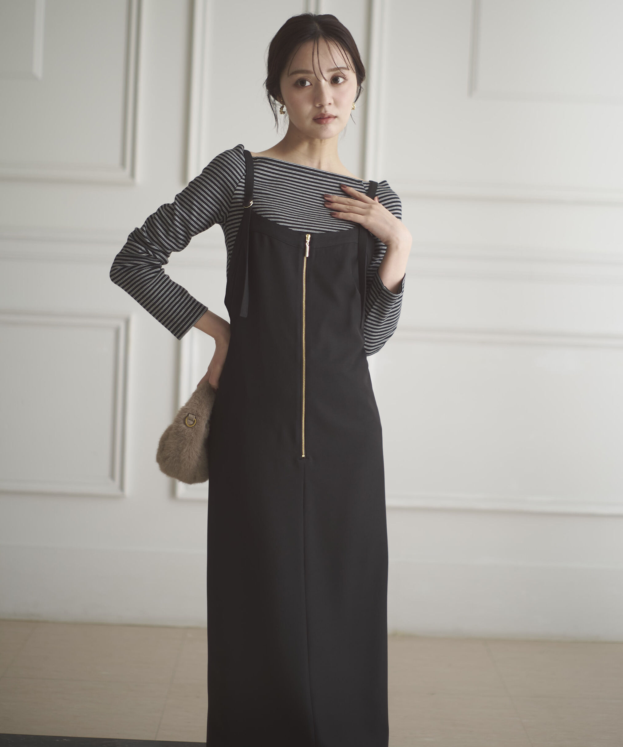 PROPORTION BODY DRESSING「フロントファスナーナロージャンスカ」|ワンピース|