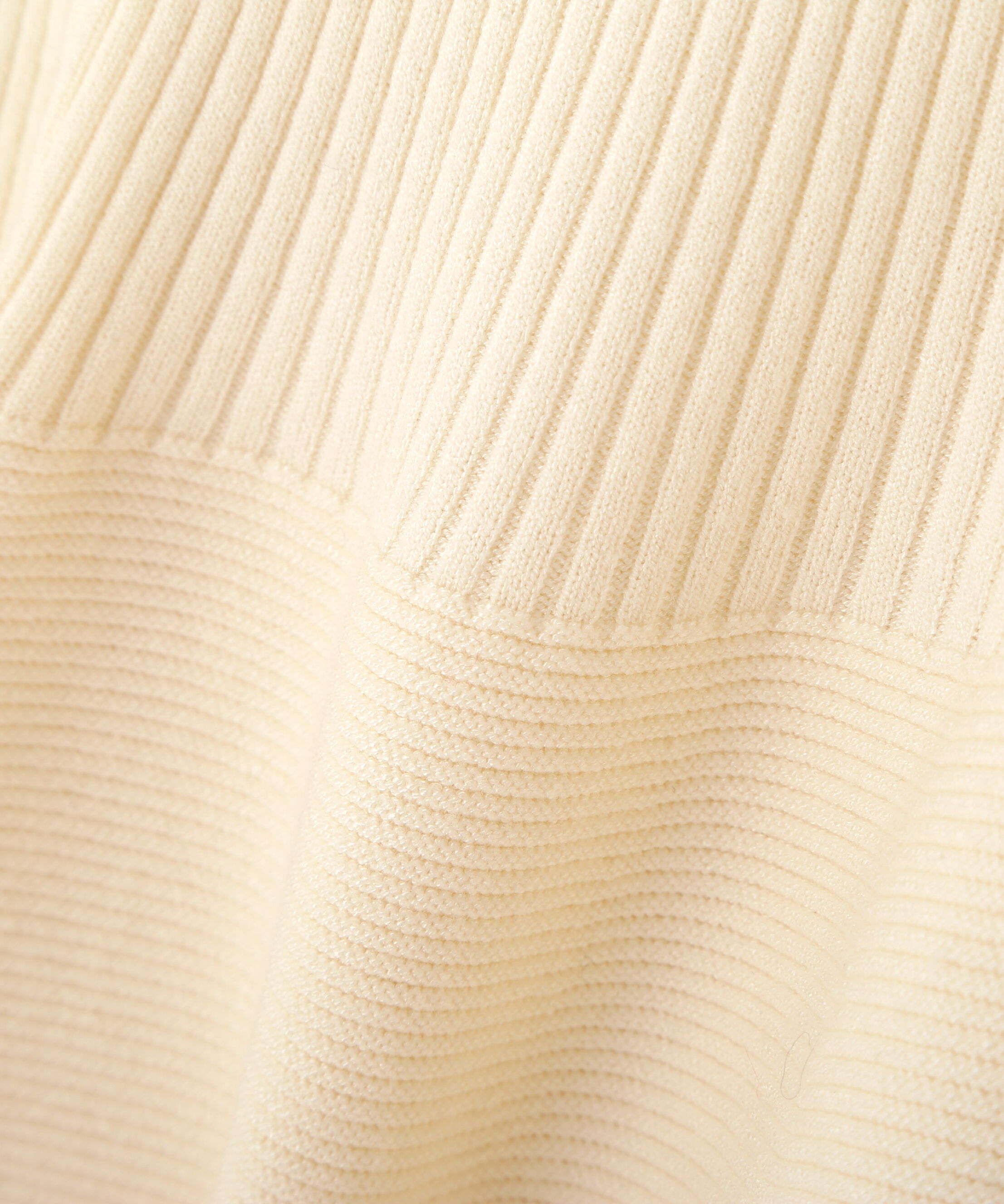 PROPORTION BODY DRESSING「シアー切替ペプラムニット　26SS」|ニット・セーター|