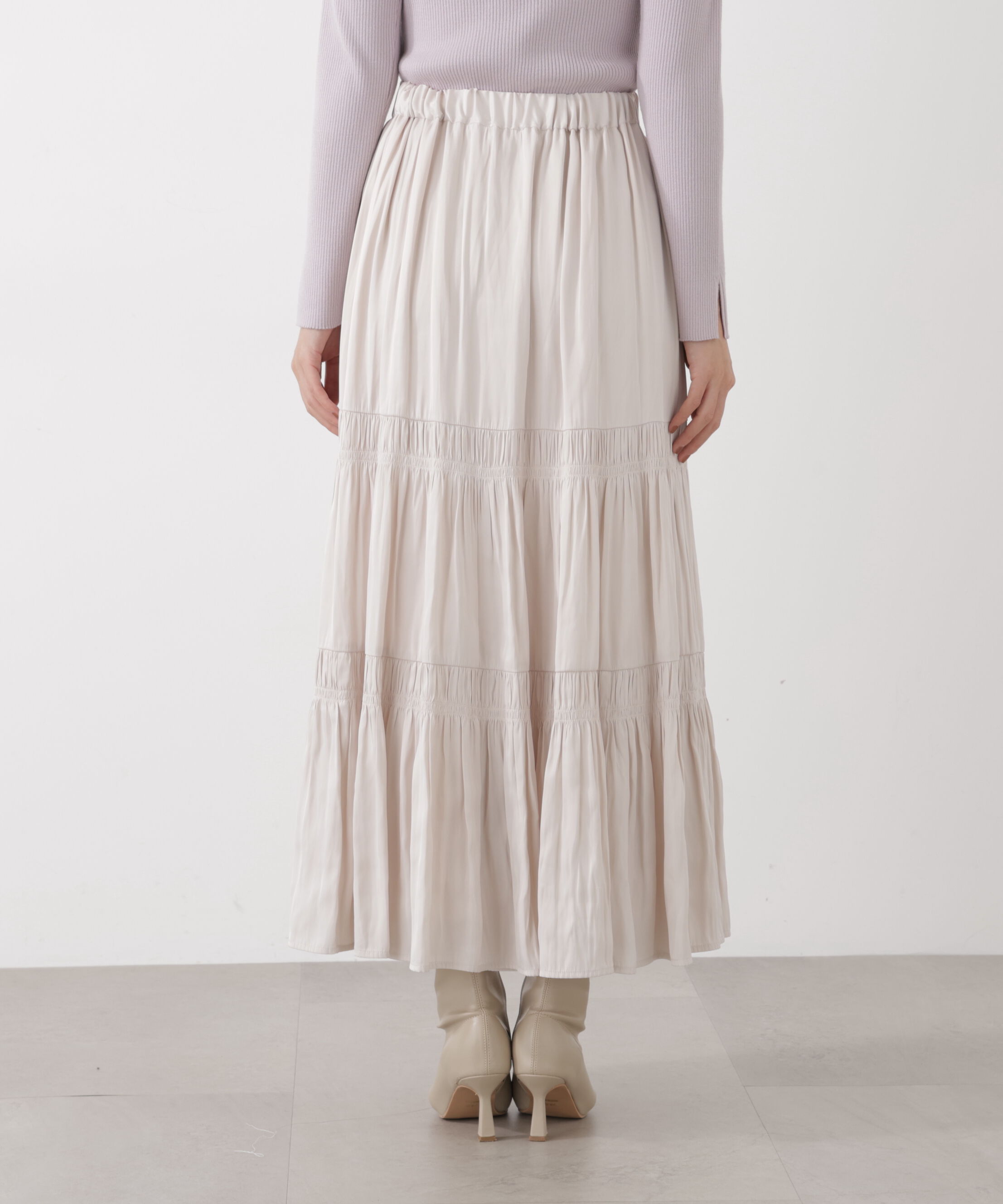 PROPORTION BODY DRESSING「《EDIT COLOGNE》ランダムギャザースカート　26SS」|スカート|