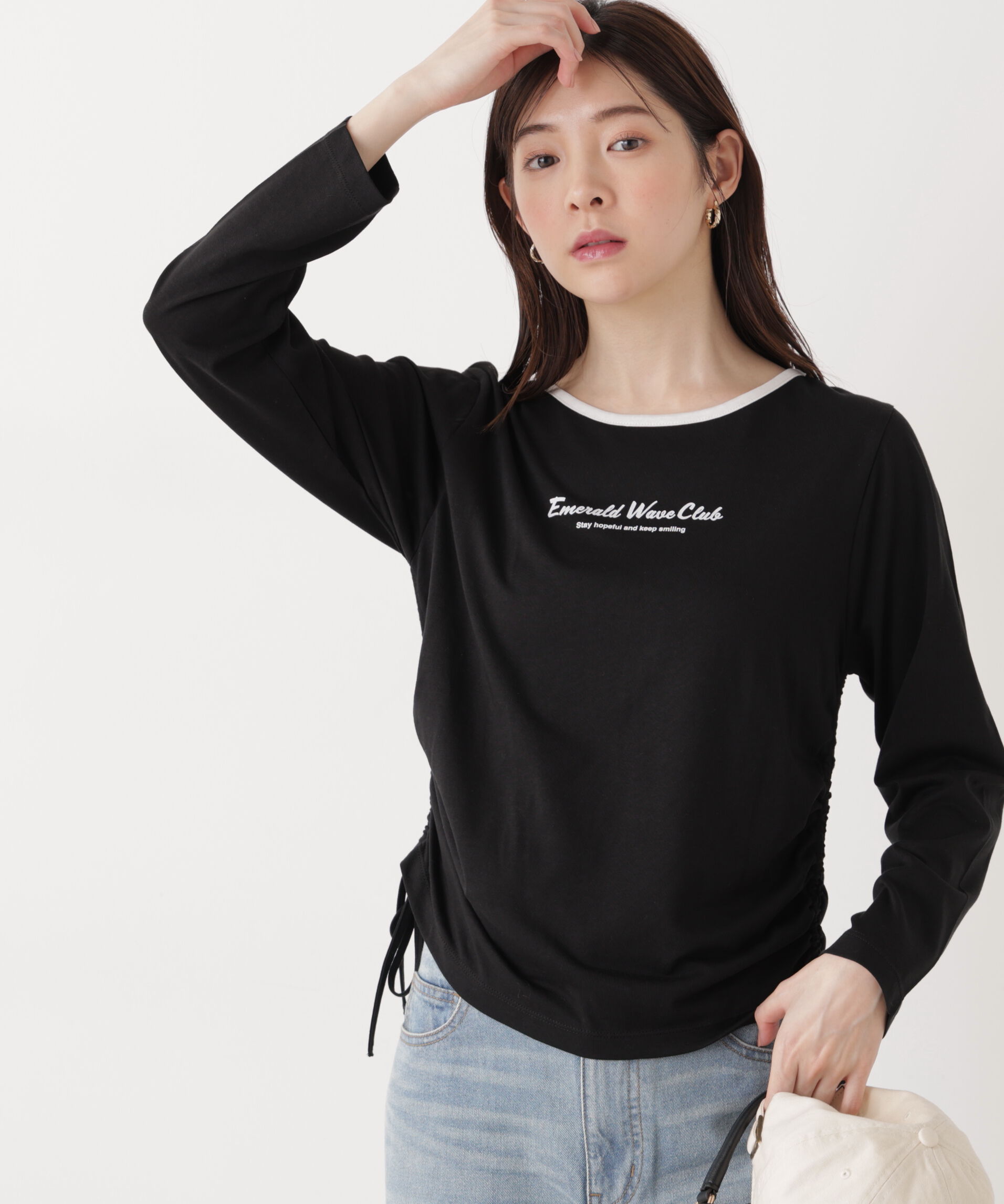 PROPORTION BODY DRESSING「〈a/mie〉ドロストシアートップス　　26SS」|Tシャツ・カットソー|