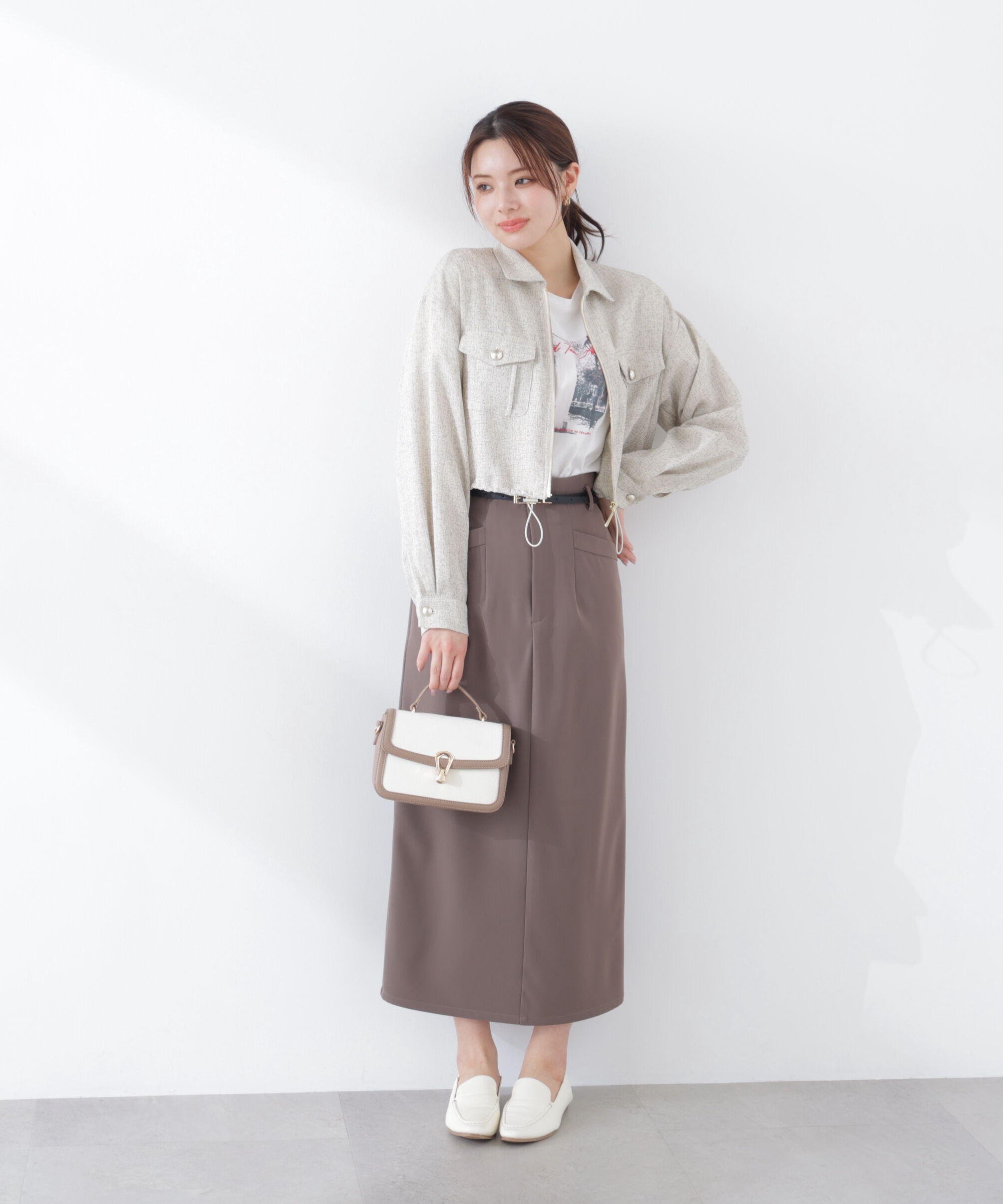 PROPORTION BODY DRESSING「スプリングツイードブルゾン　26SS」|ブルゾン・スタジャン|