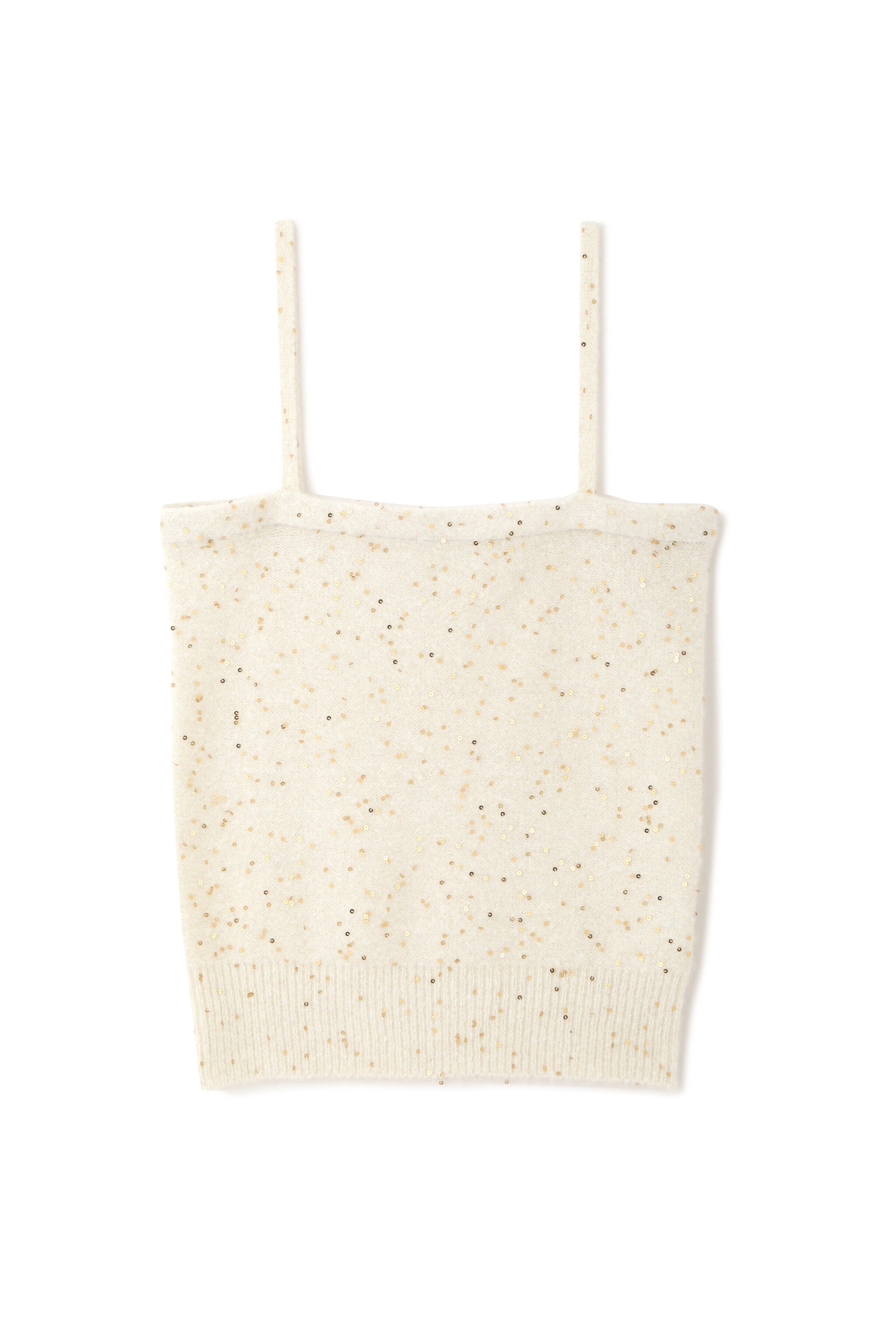  「◆スパンコールニットベアトップ」|ニット・セーター|