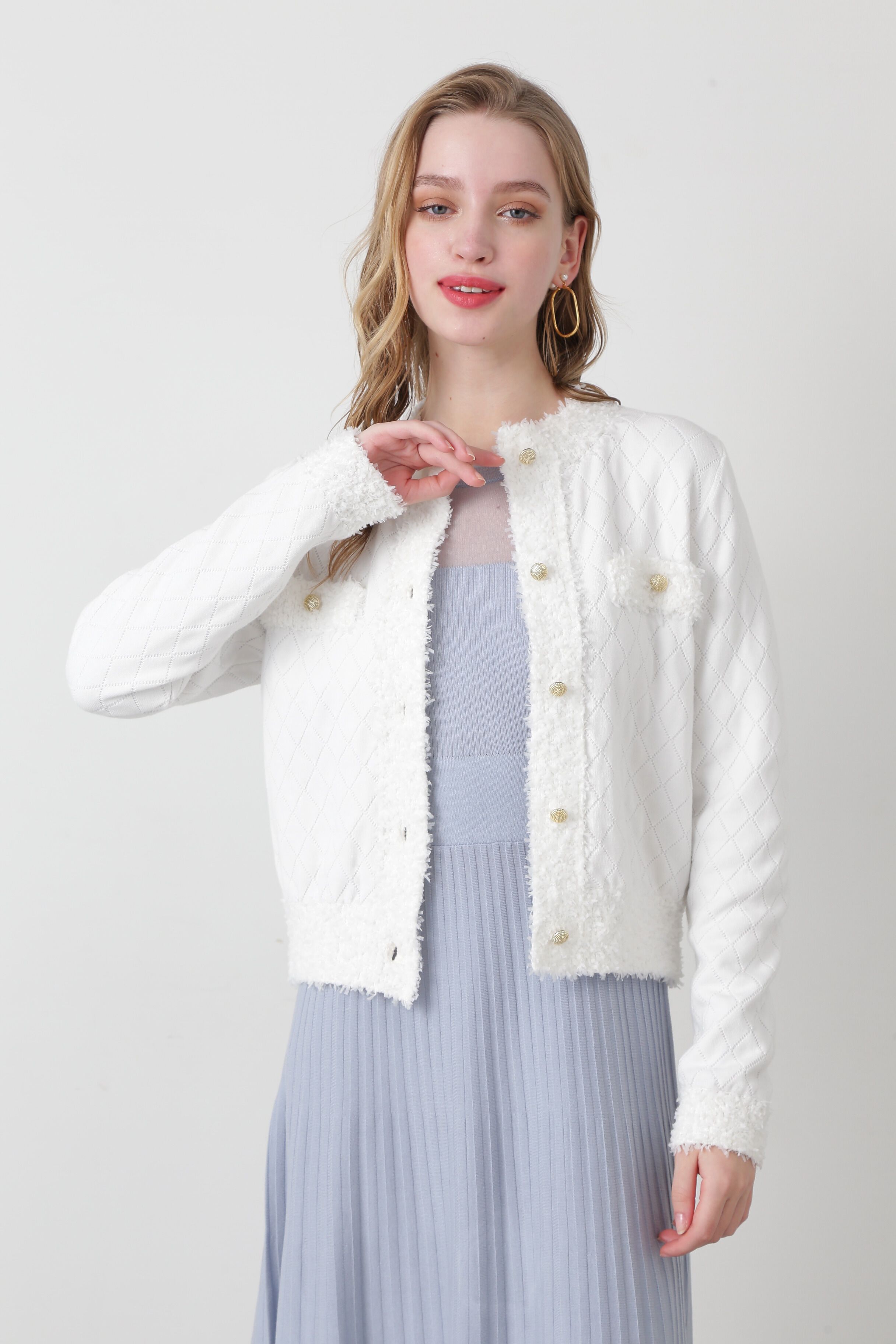  「◆ラメツイードニット」|その他|ホワイト