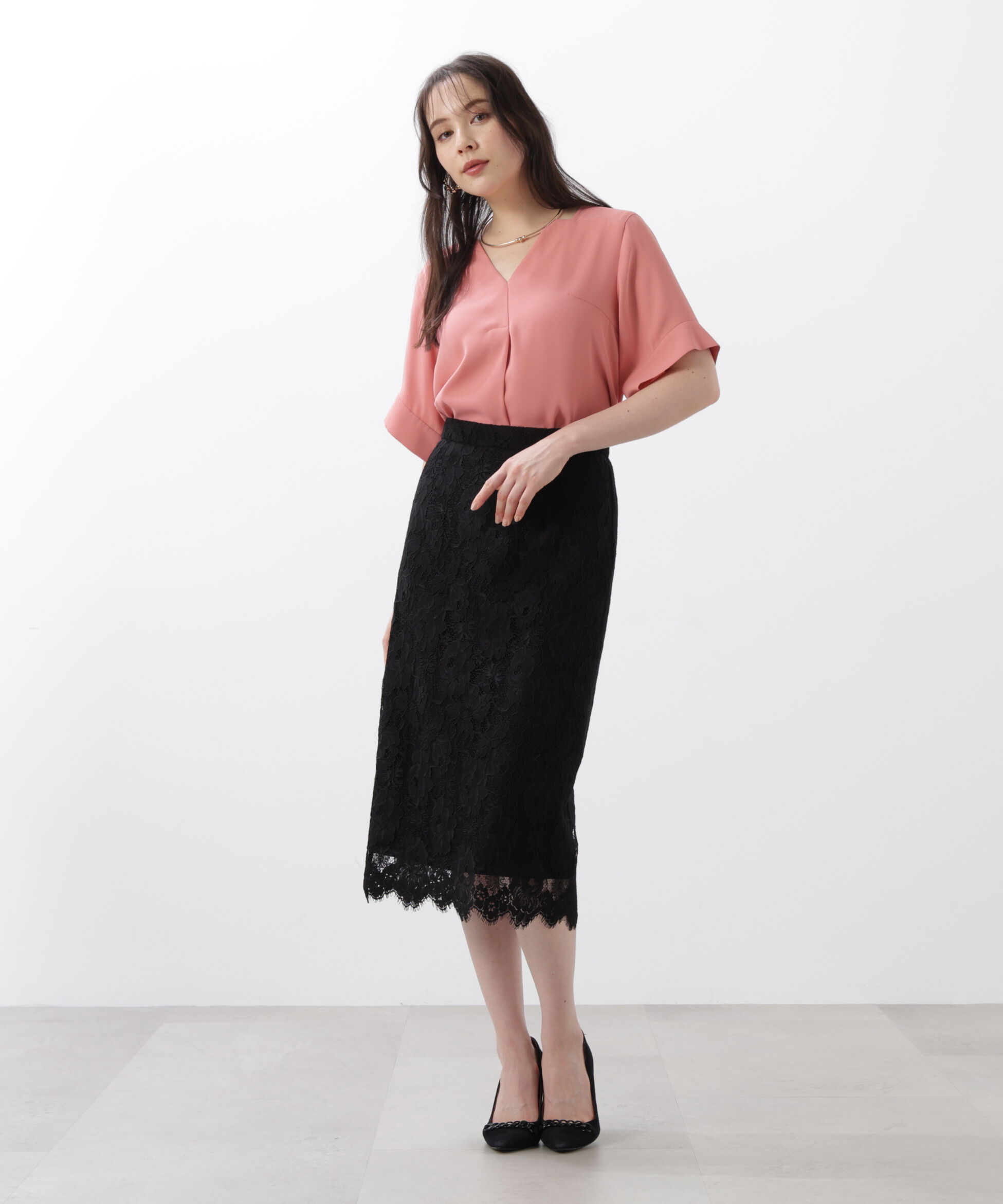  「◆グラデーションフラワーレーススカート」|スカート|