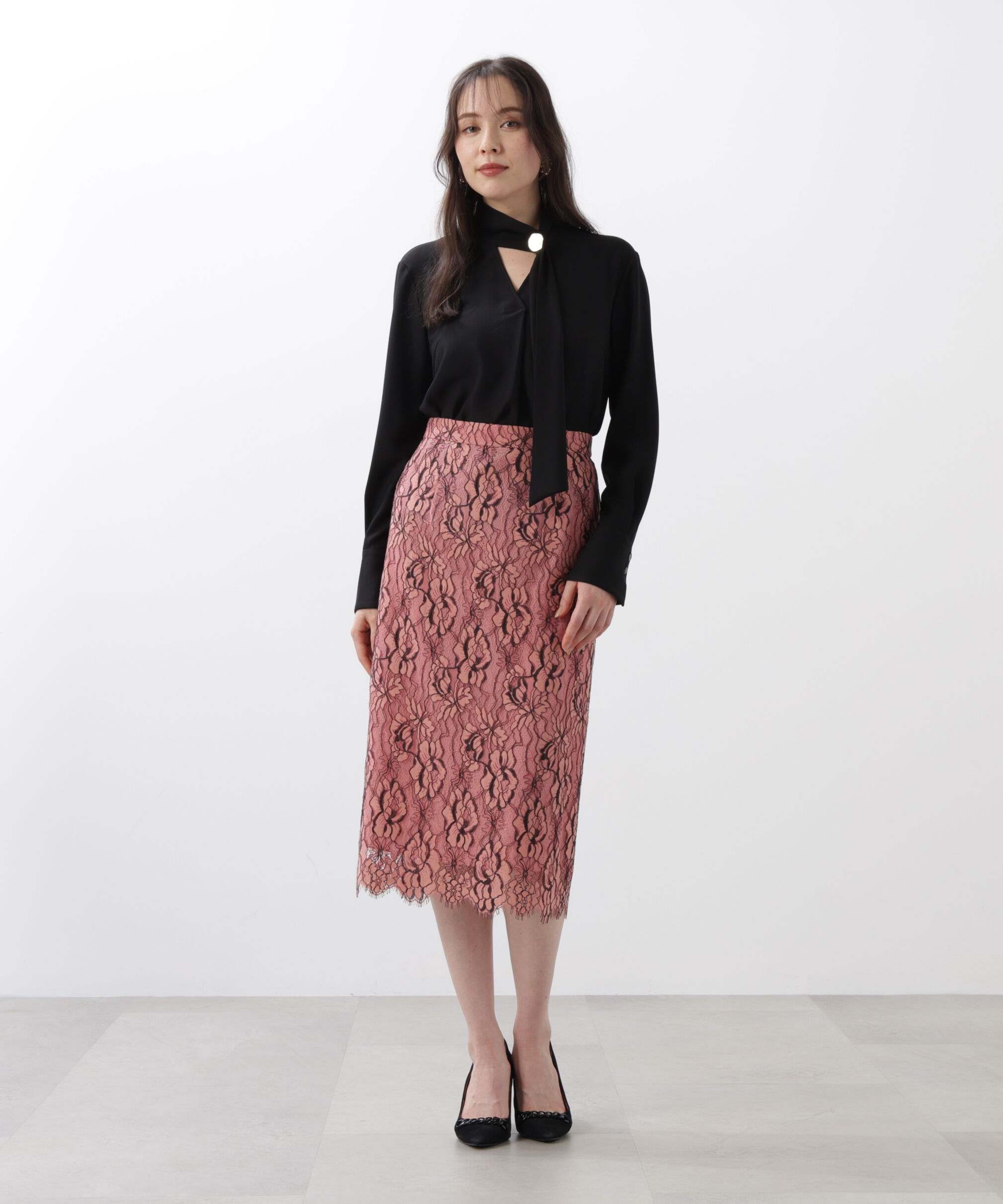  「◆グラデーションフラワーレーススカート」|スカート|