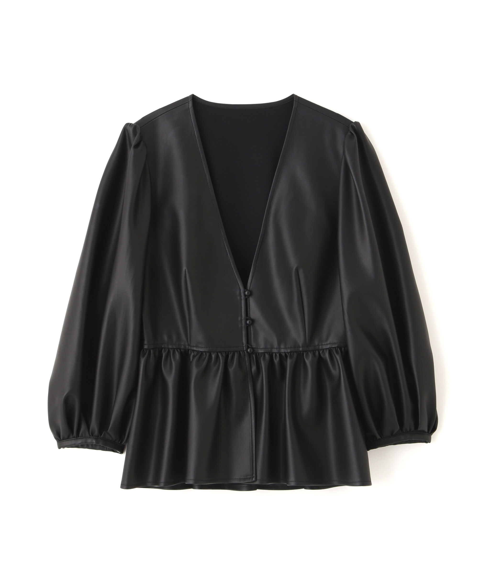  「◆フォーレザーペプラムブラウス」|シャツ・ブラウス|