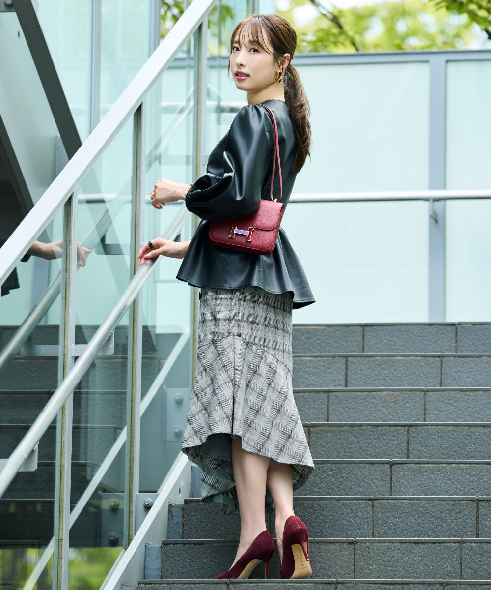  「◆フォーレザーペプラムブラウス」|シャツ・ブラウス|