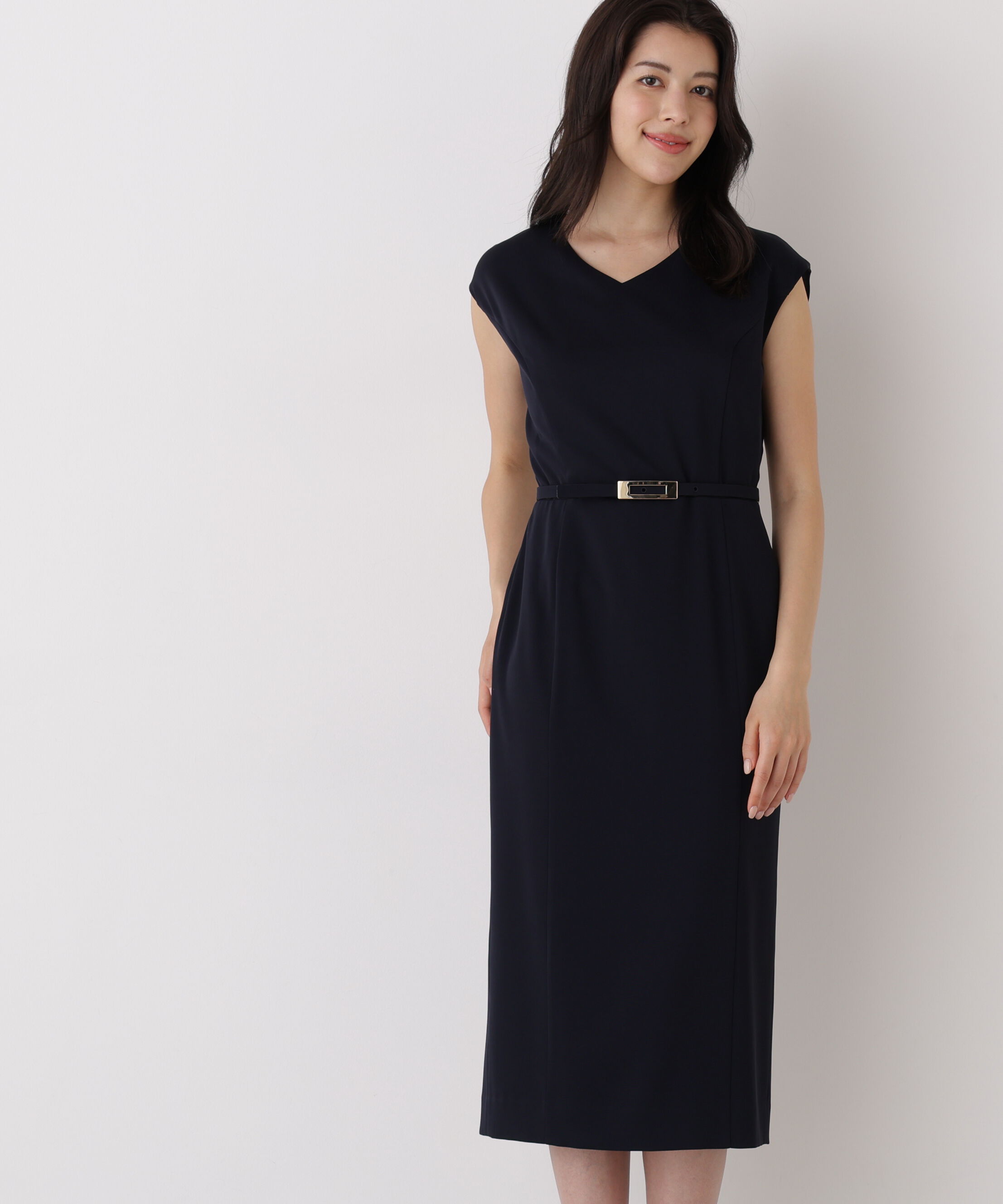  「ハイツイストワンピース」|ワンピース|ネイビー