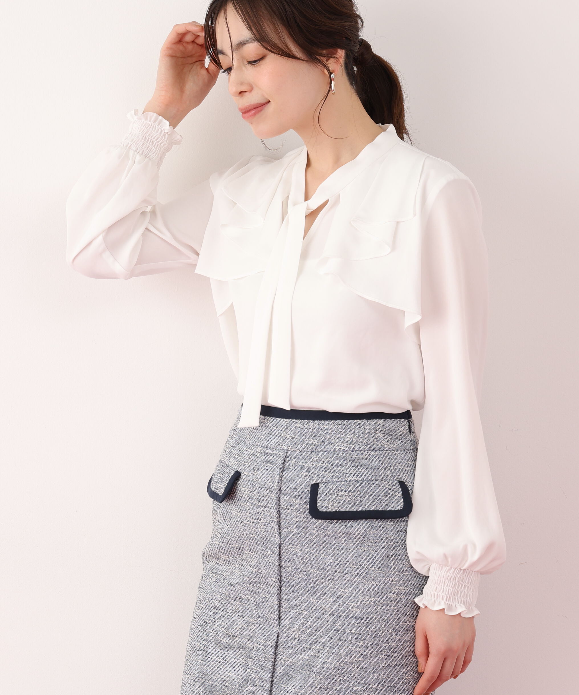  「ラッフルボウタイブラウス」|シャツ・ブラウス|