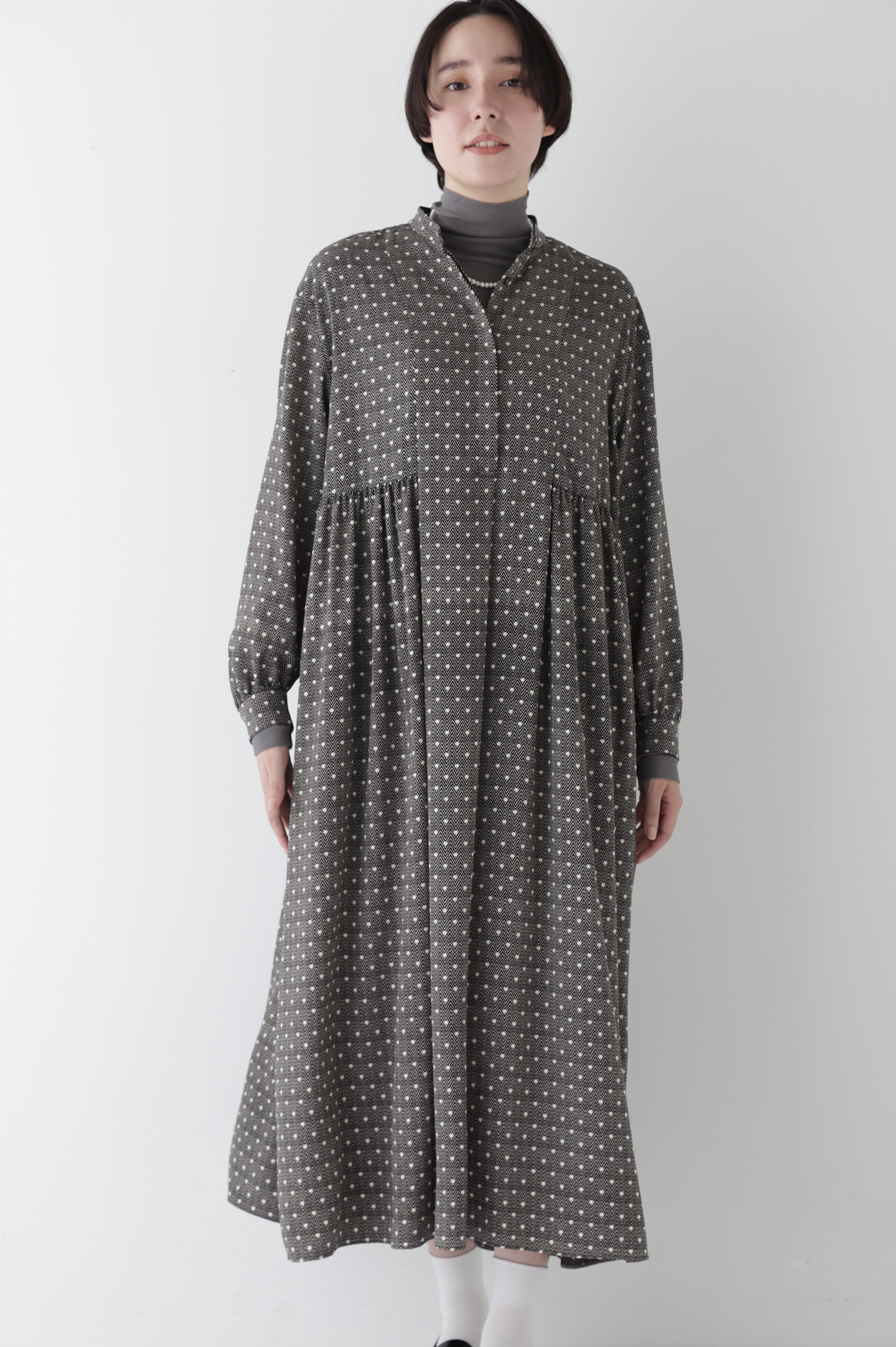  「◆デシンドットプリントワンピース」|ワンピース|ブラック3