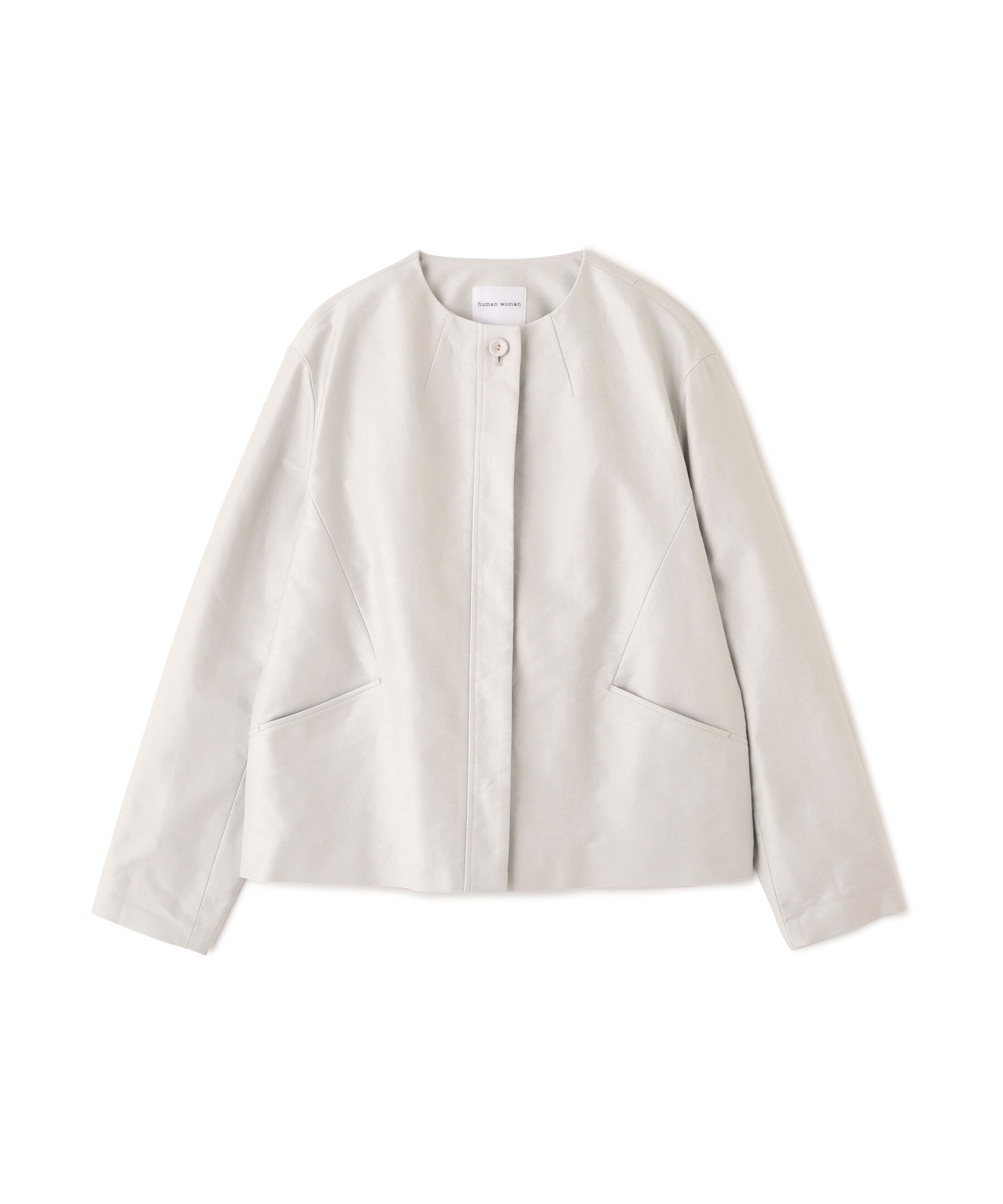  「◆《ウォッシャブル》ライトモールスキンノーカラージャケット」|ブルゾン・スタジャン|