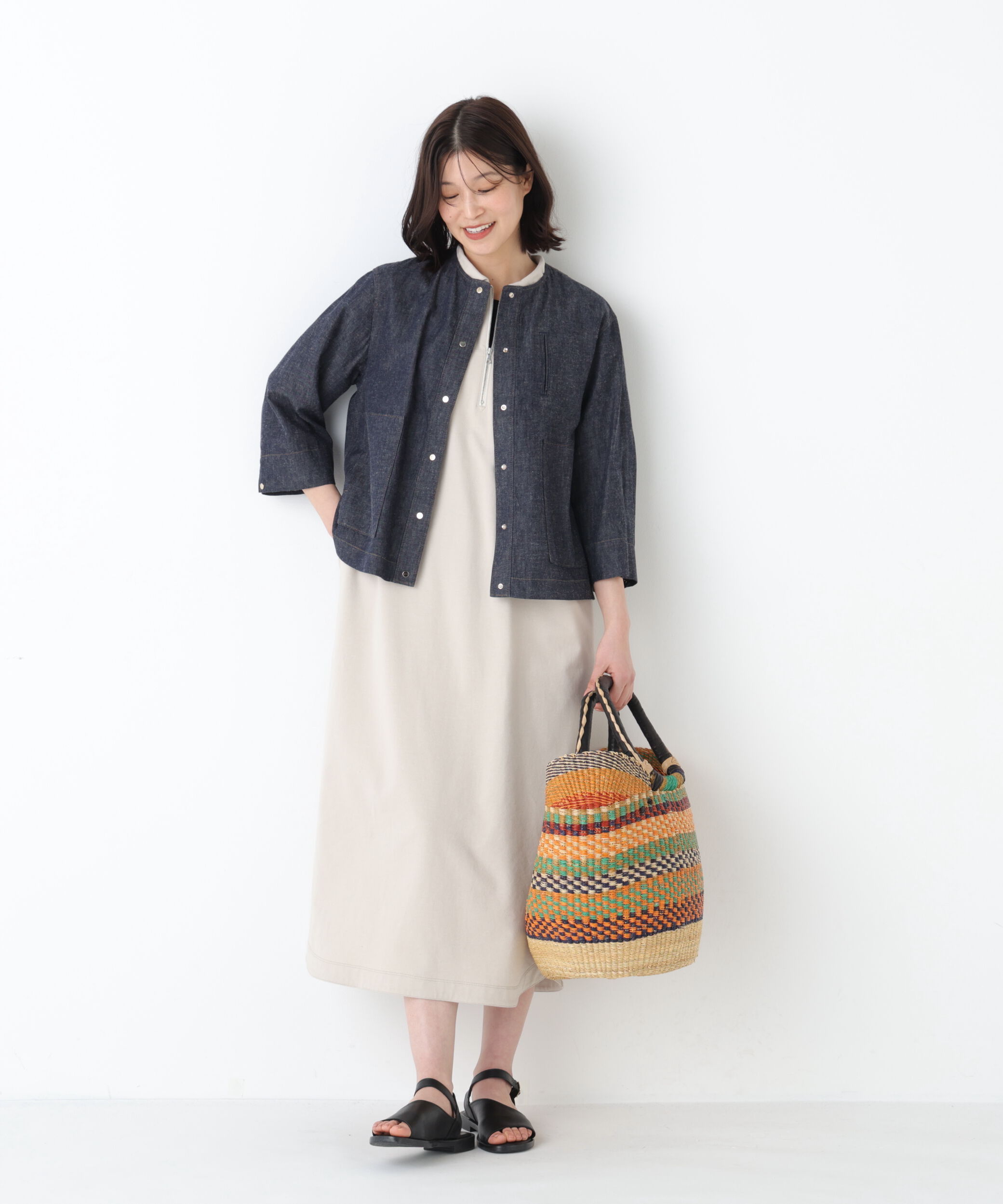  「◆ハーフジップカットソーワンピース」|ワンピース|