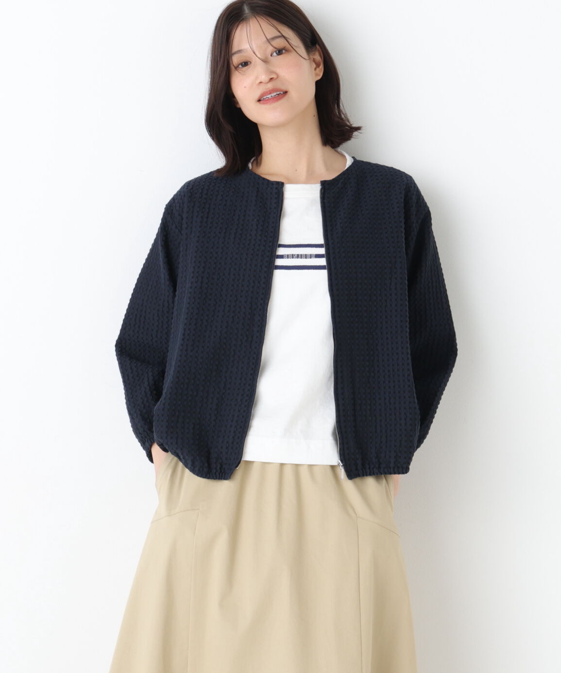  「◆ラッセルチェックレースジップブルゾン」|ブルゾン・スタジャン|