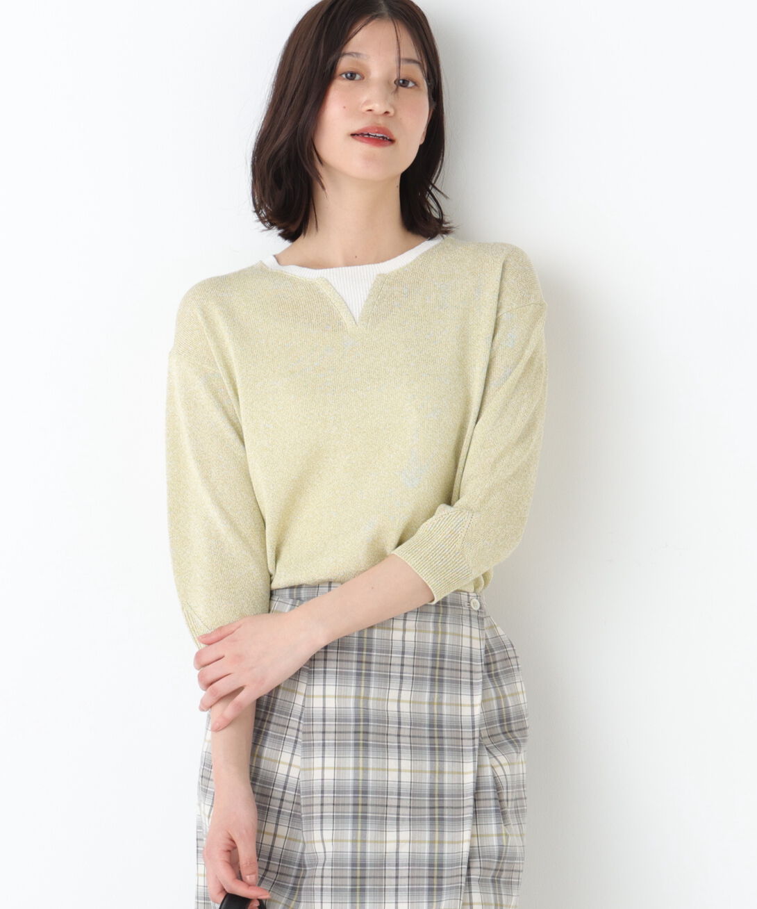  「◆ペーパーヤーンクルーネックＰ／Ｏ」|ニット・セーター|