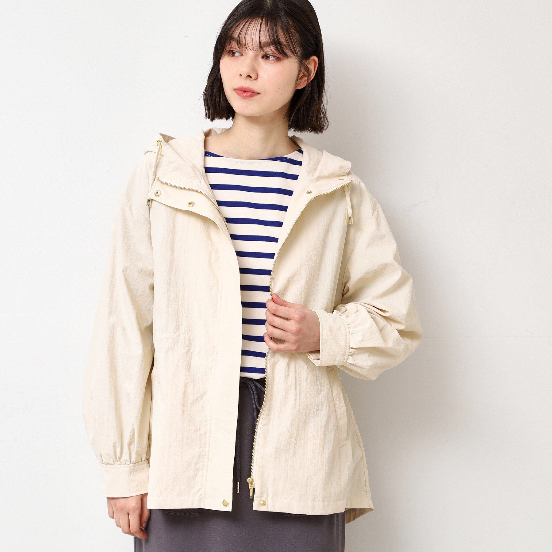 Dessin「ドロストフーデットライトブルゾン（S～L）」|ブルゾン・スタジャン|