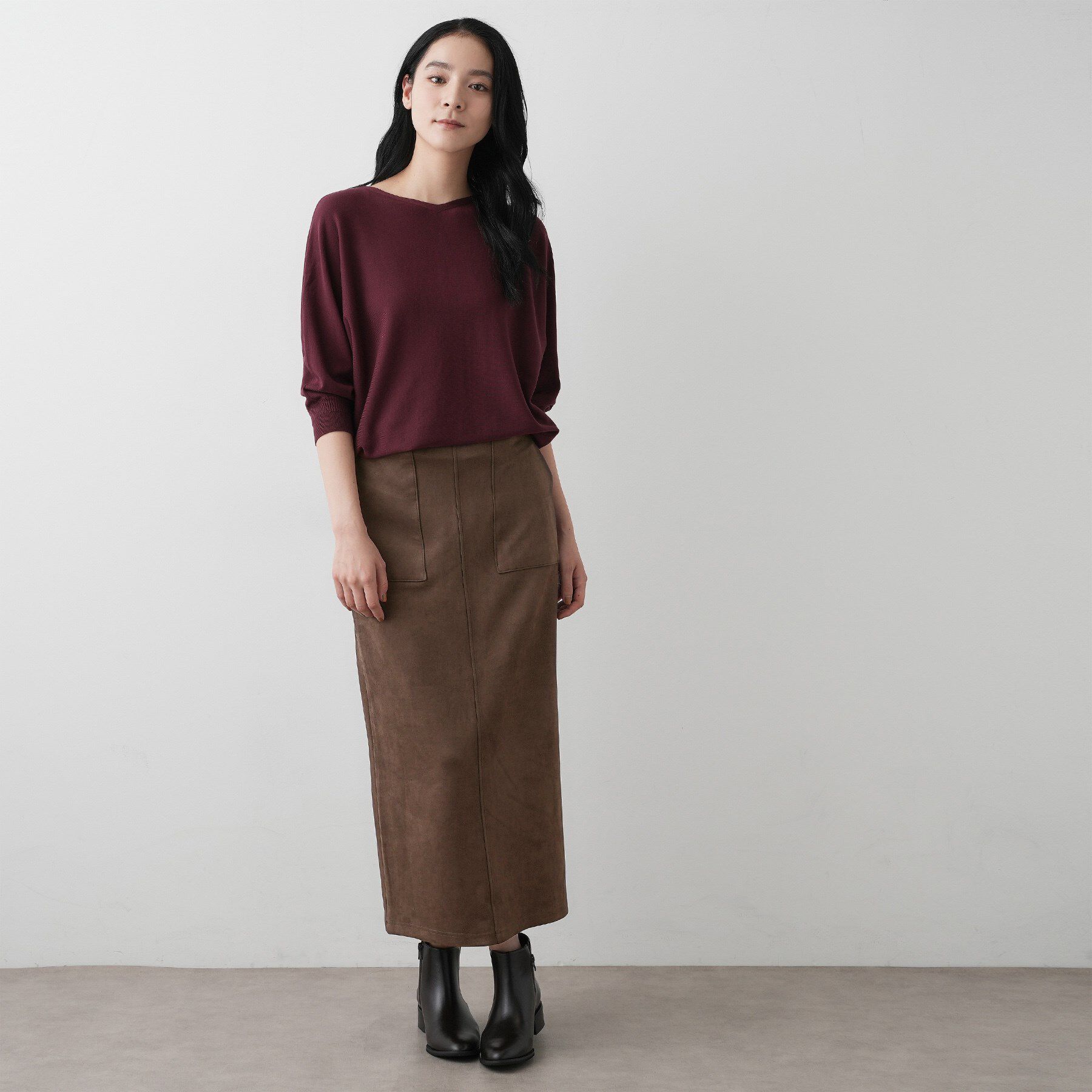 Dessin「【セットアップ可・洗える】マシュマロスウェードスカート」|スカート|