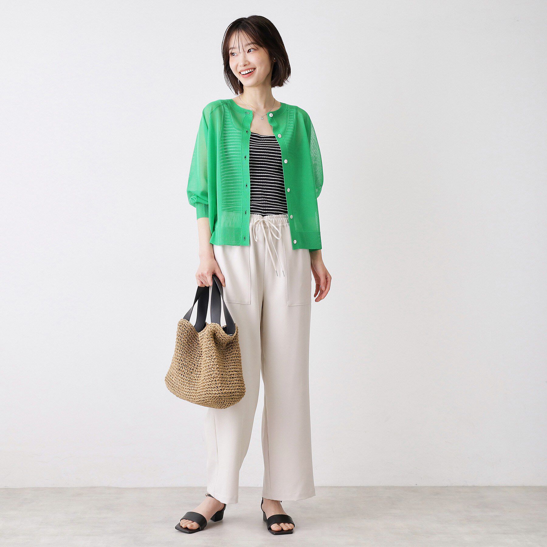 Dessin「【2WAY】ペーパーメッシュショルダートート」|トートバッグ|