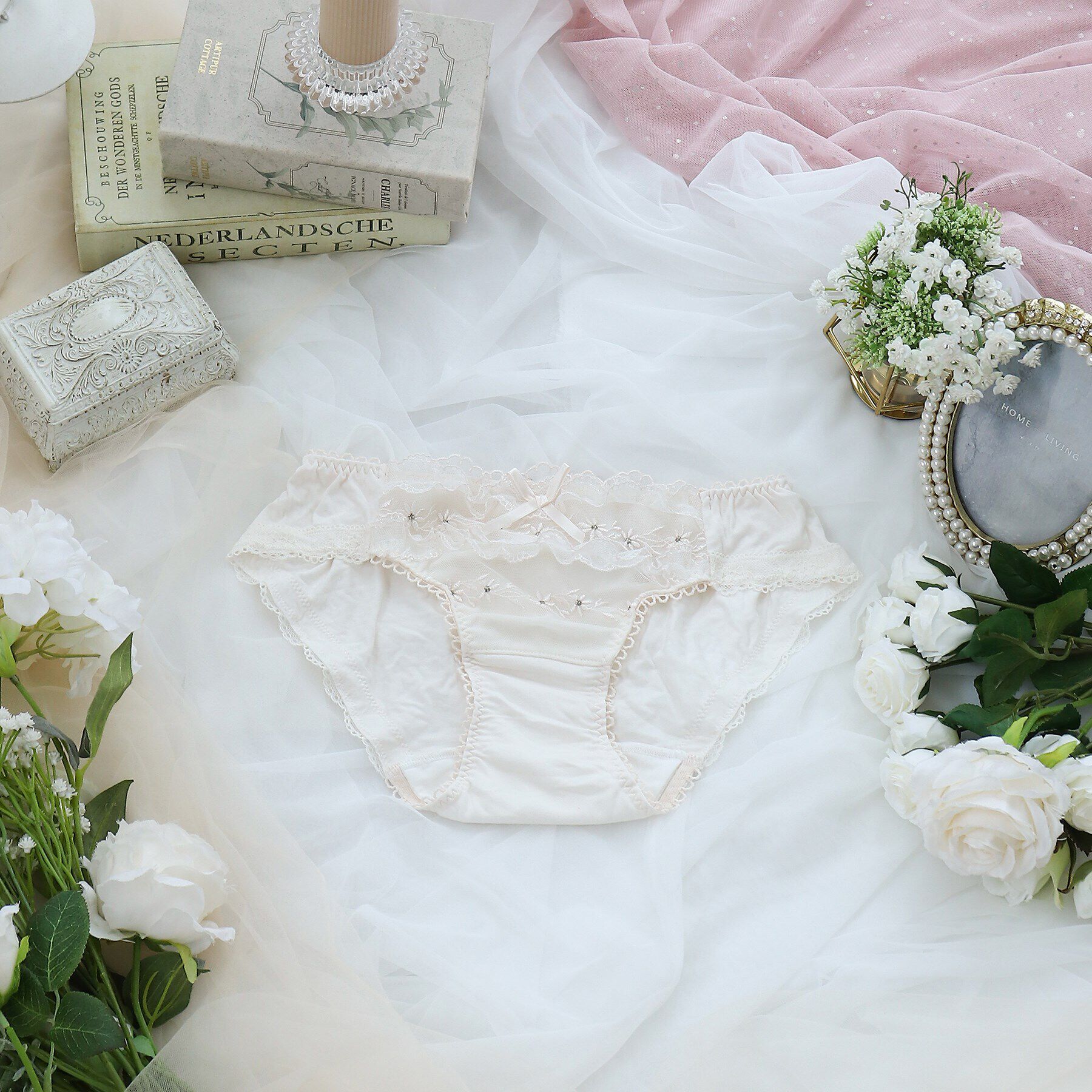 Risa Magli「ラーラ サニタリーショーツ」|インナー|アイボリー(004)