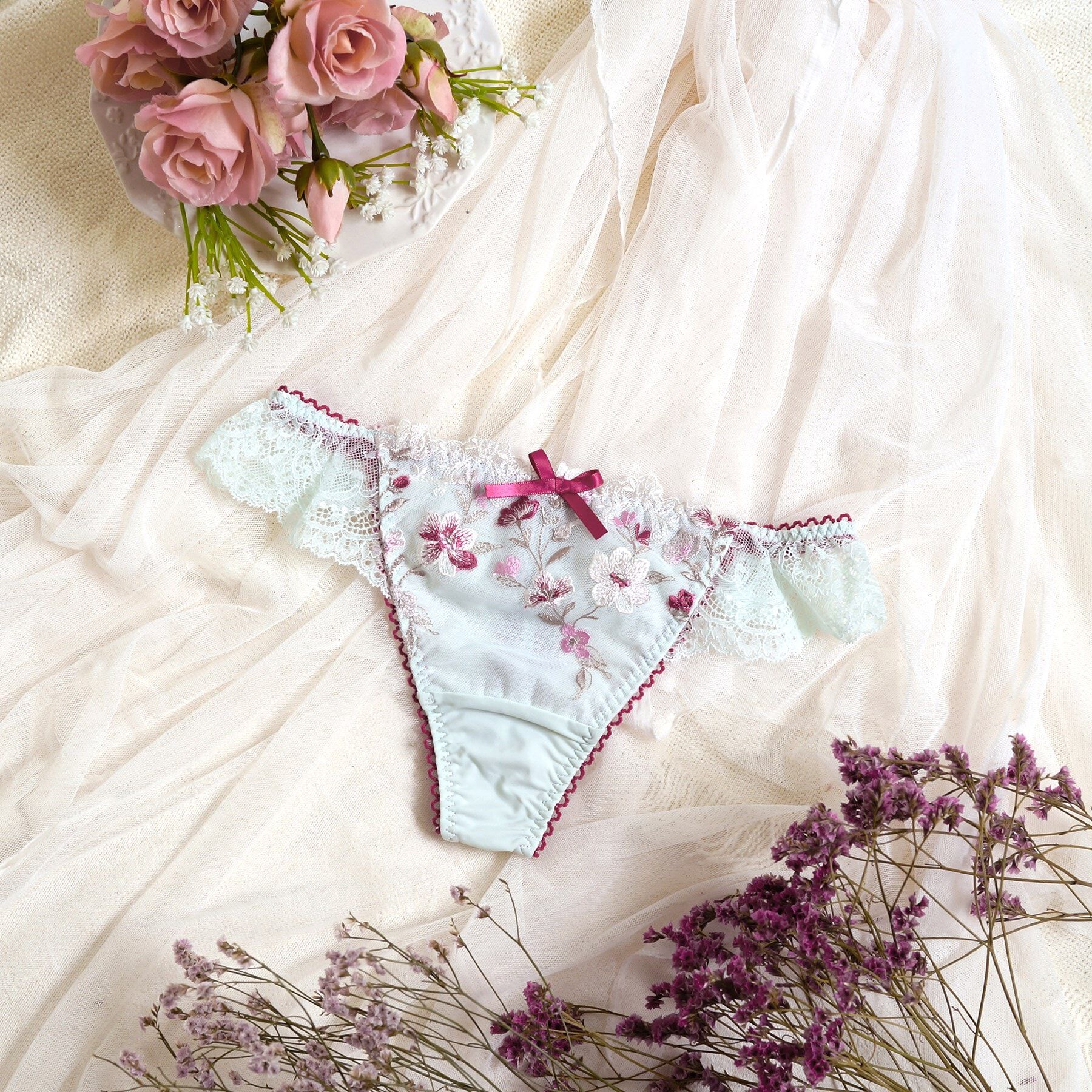 Risa Magli「イレーヌ Tバックショーツ」|インナー|ミント(021)