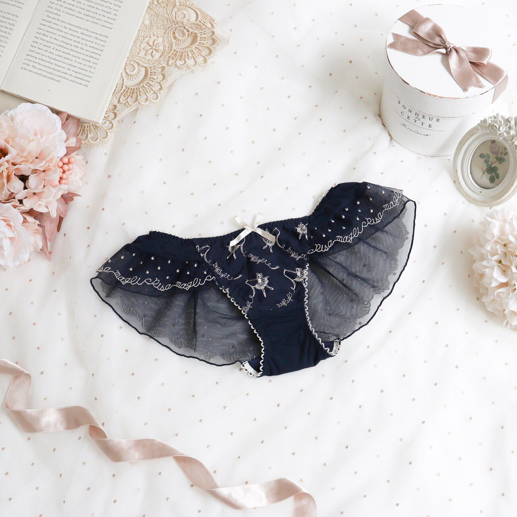 Risa Magli「ジェイミー フレアショーツ」|インナー|ネイビー(094)