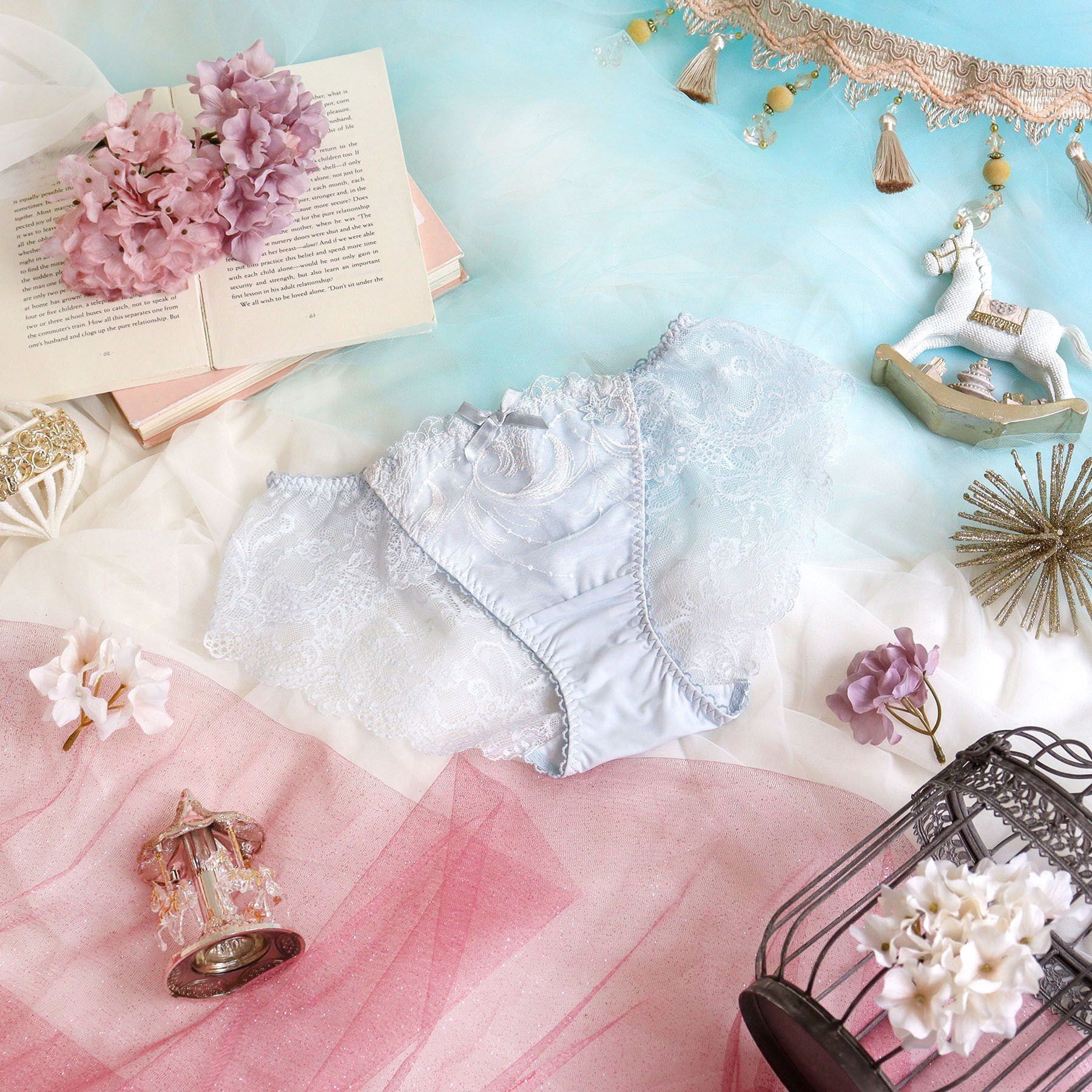 Risa Magli「ブラム レースショーツ」|インナー|サックスブルー(09