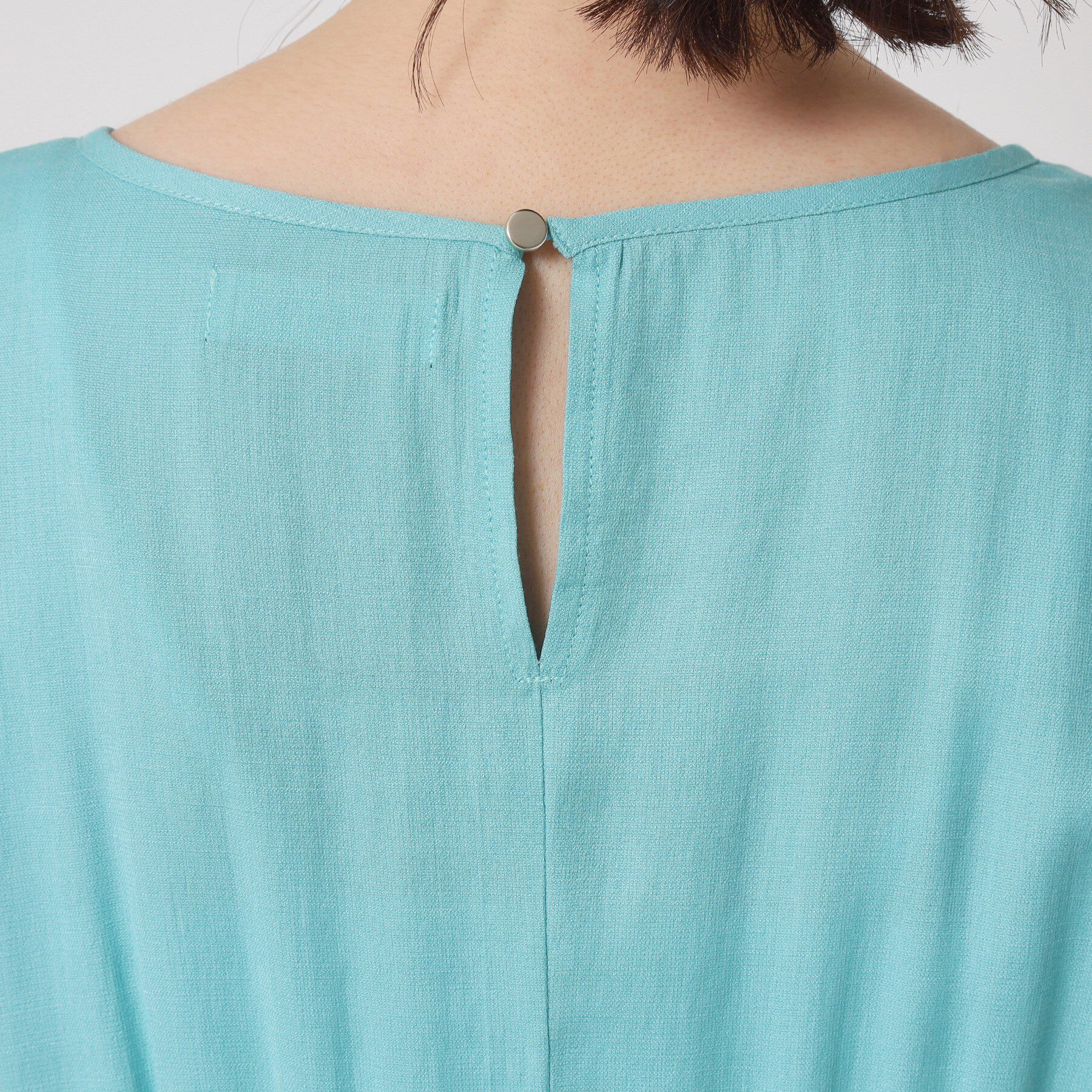 ITS&rsquo;DEMO「【さらりタッチ／手洗い可】強撚スラブブラウジングワンピース」|ワンピース|