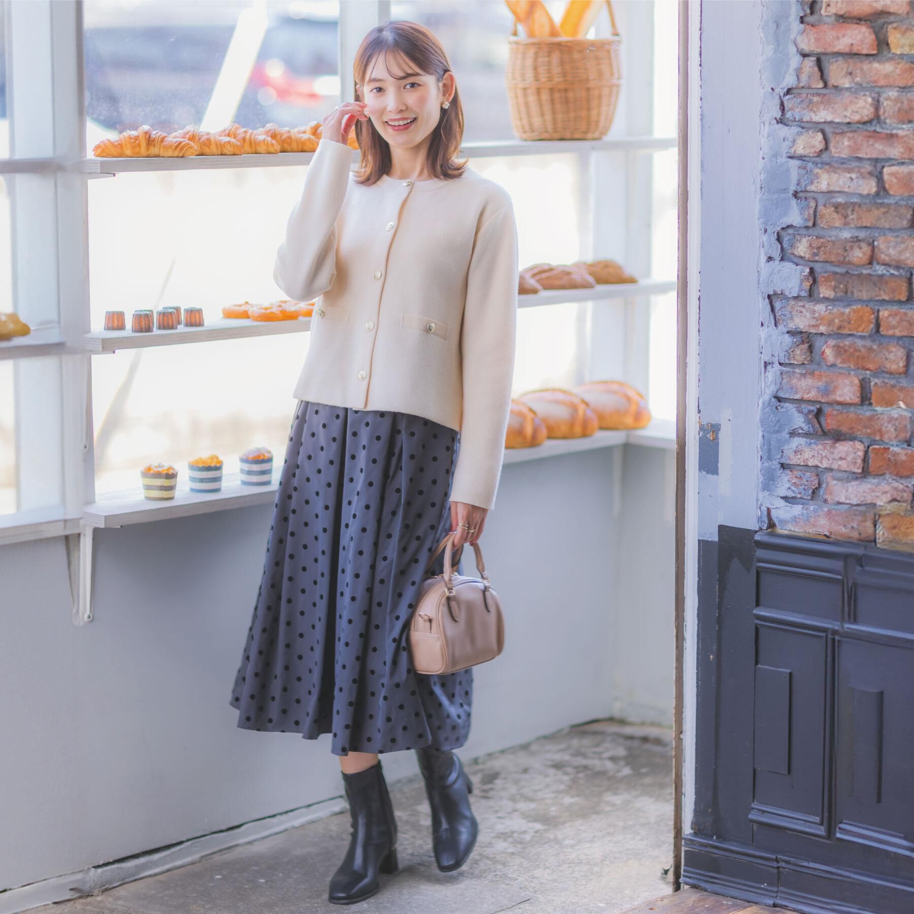 ITS&rsquo;DEMO「【手洗い可】ニットジャケット」|ノーカラージャケット|