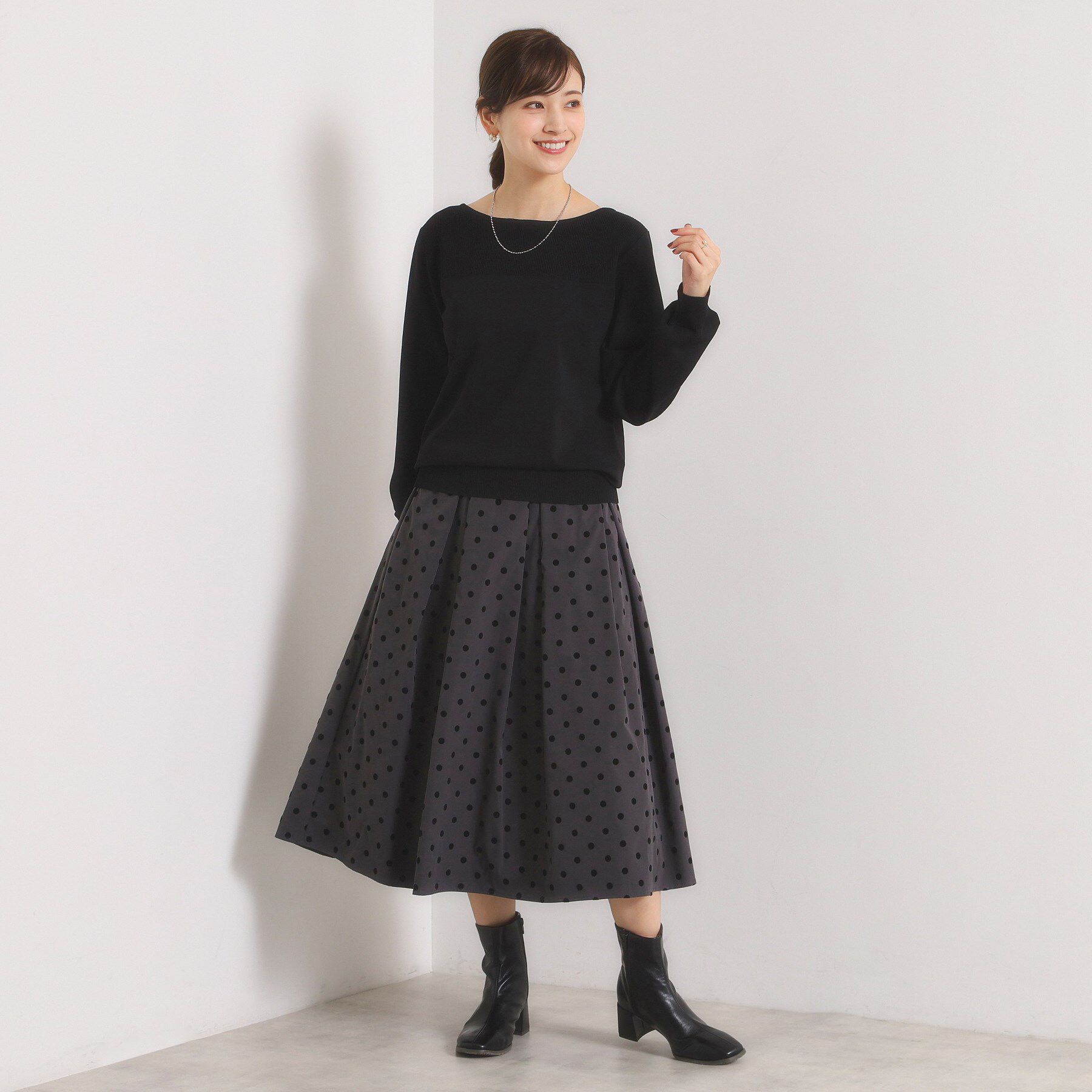 ITS&rsquo;DEMO「【縮みに強い／洗濯機OK】編地切替ニットプルオーバー」|ニット・セーター|