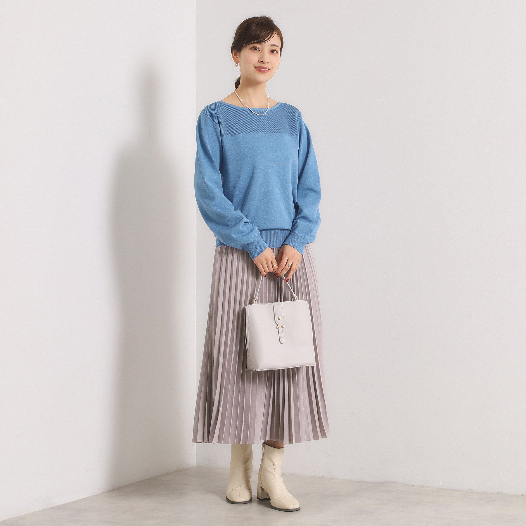 ITS&rsquo;DEMO「【縮みに強い／洗濯機OK】編地切替ニットプルオーバー」|ニット・セーター|