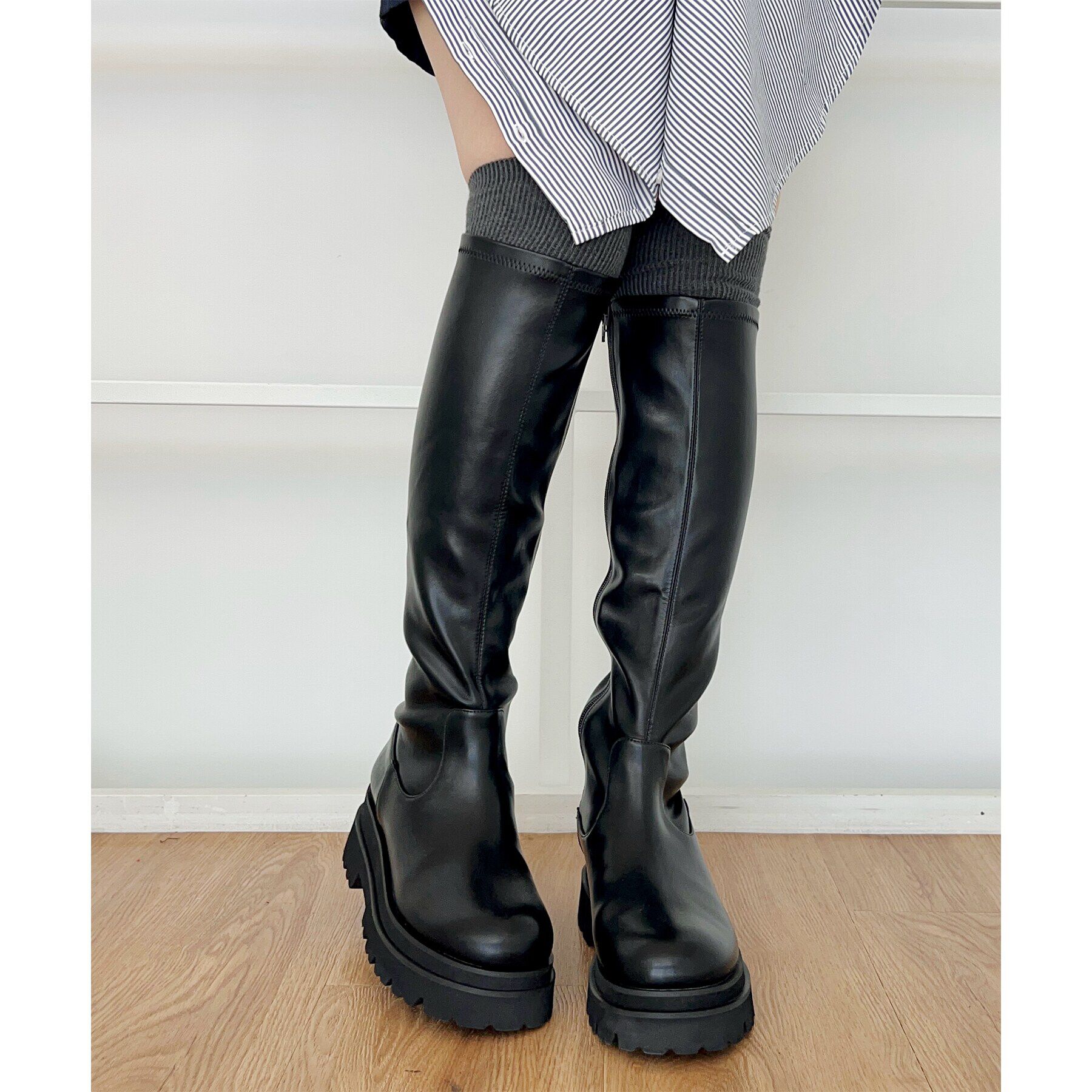 ESPERANZA「晴雨兼用タンクソールロングブーツ」|ショートブーツ|