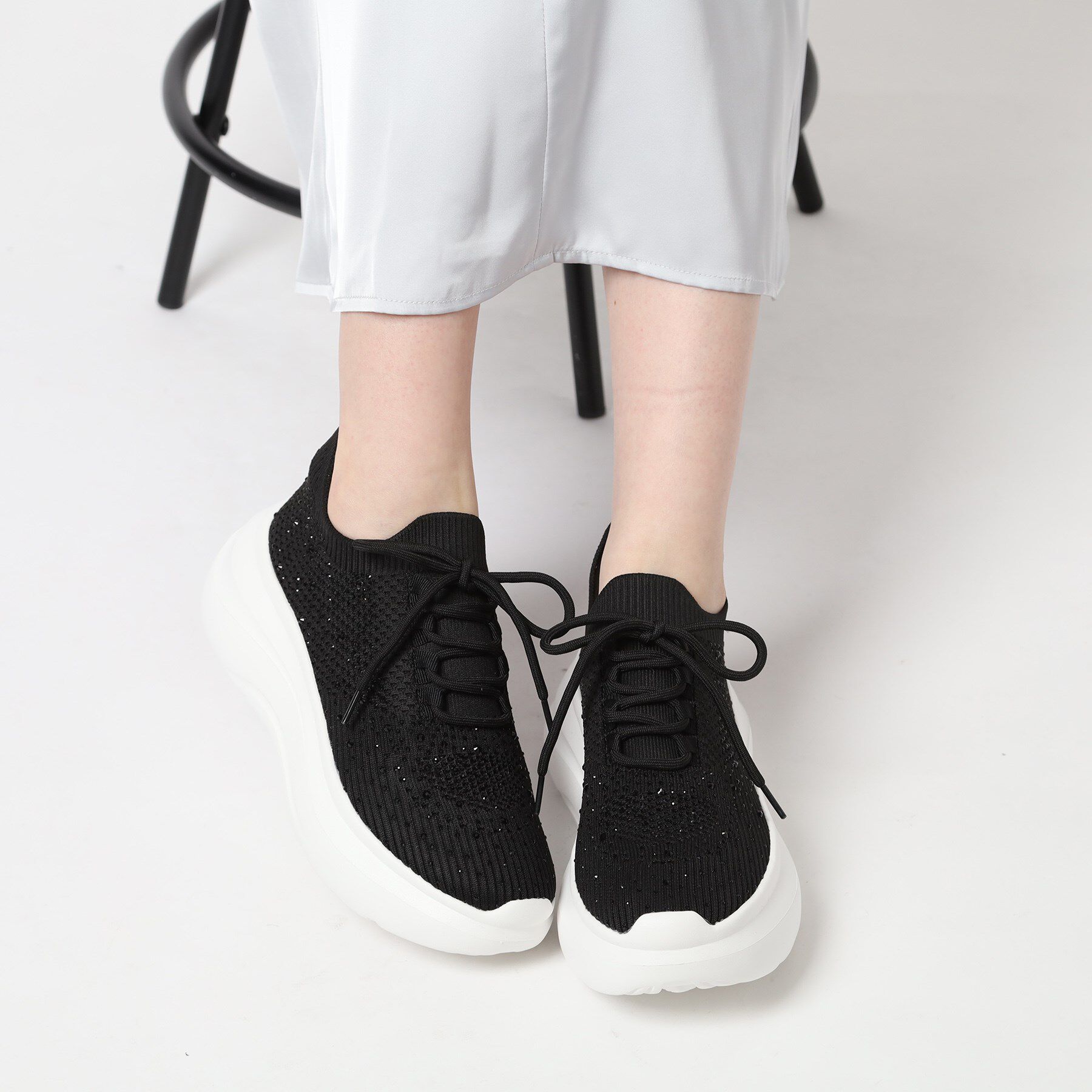 ESPERANZA「ラインストーンニットスニーカー」|スニーカー|