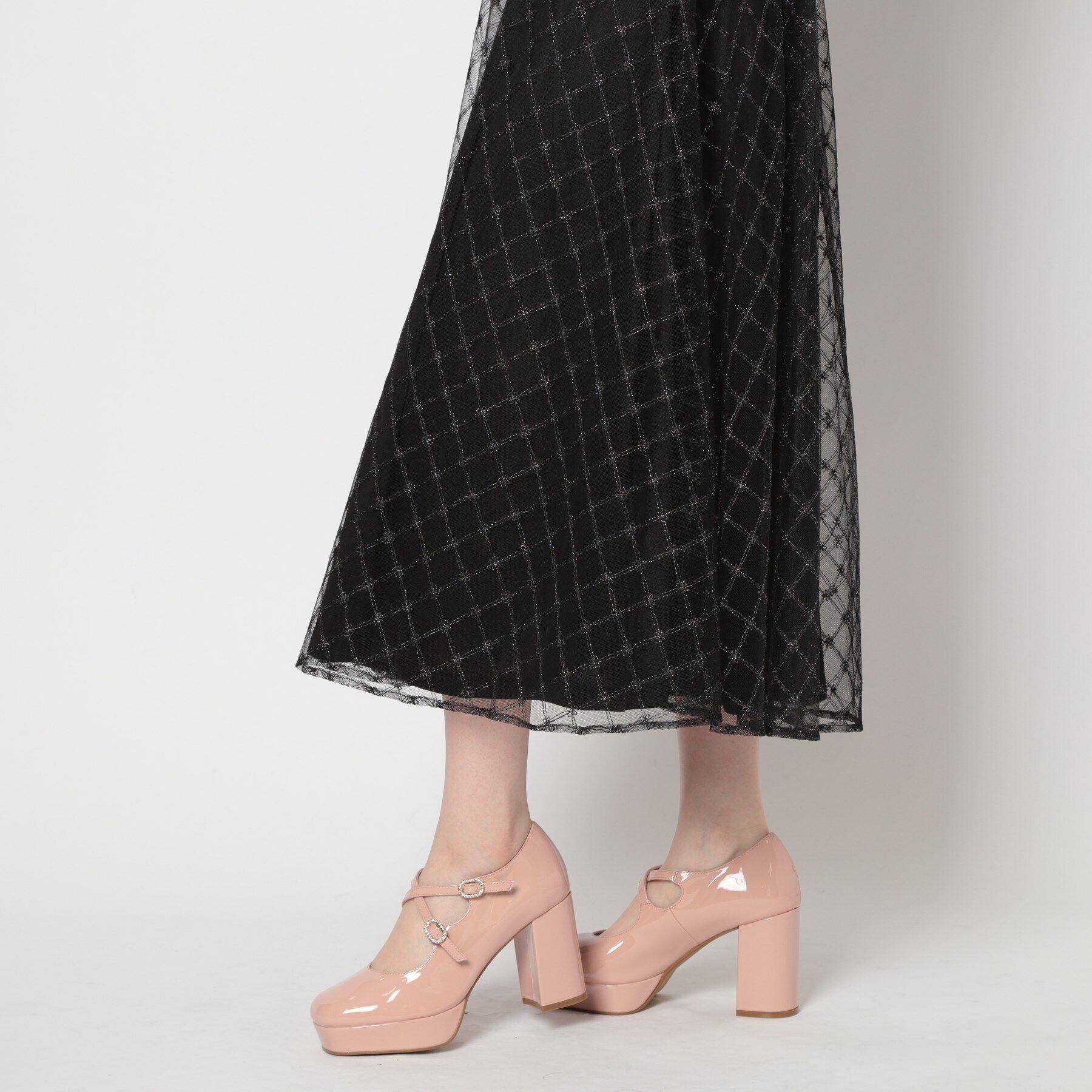 ESPERANZA「クロスダブルバックル厚底パンプス 結婚式二次会 パーティー 25SS」|パンプス|