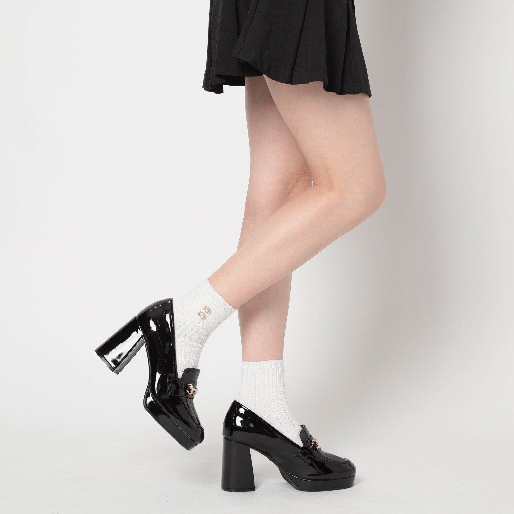 ESPERANZA「厚底ヒールアップローファー」|パンプス|