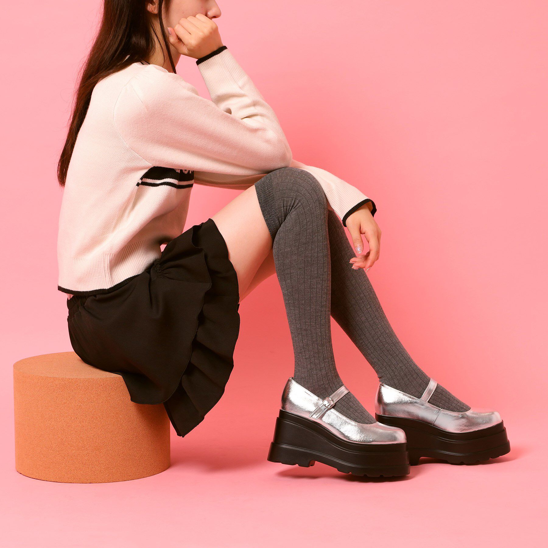 csT&P「ストラップ厚底パンプス」|パンプス|