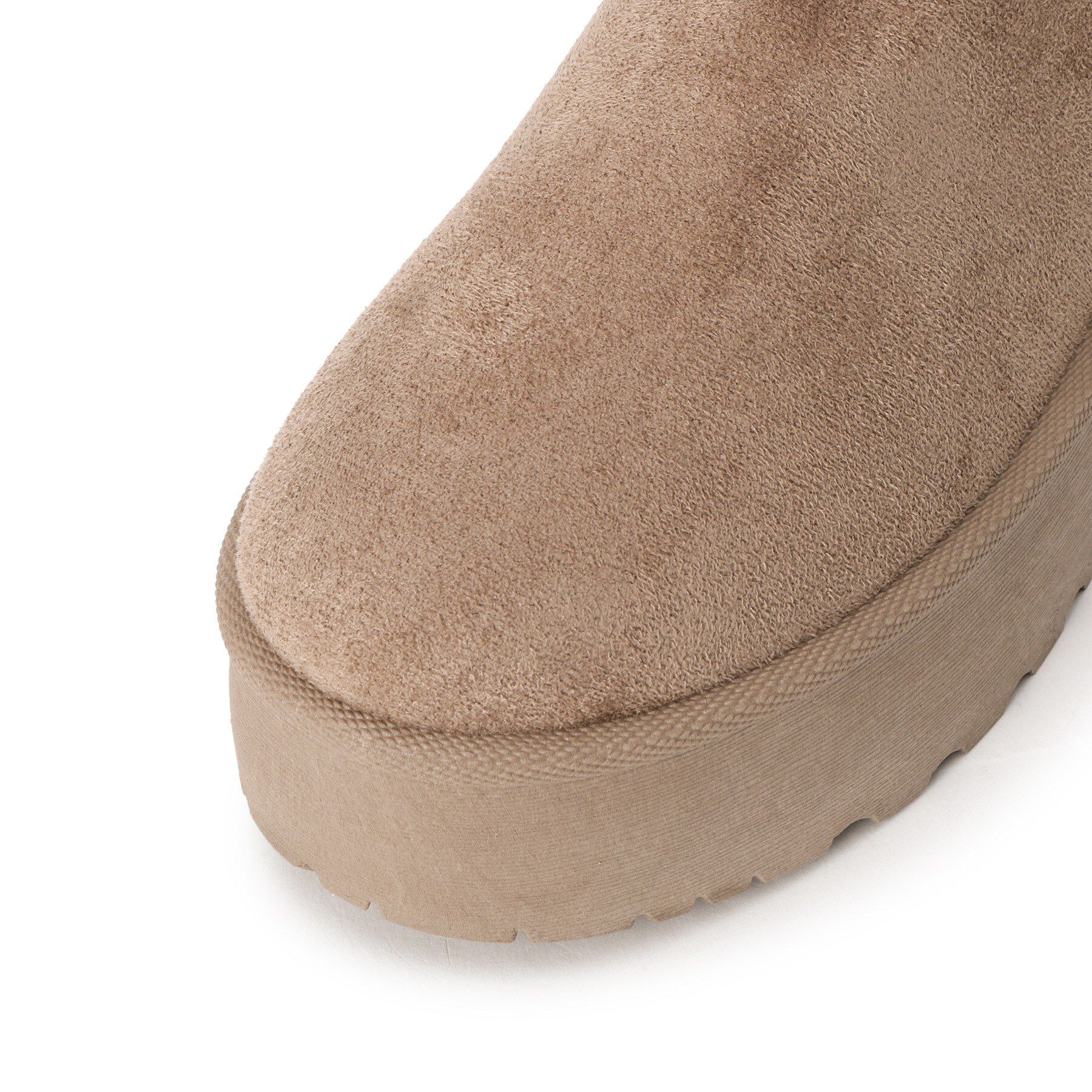 csT&P「厚底プレーンフェイクムートン」|ショートブーツ|