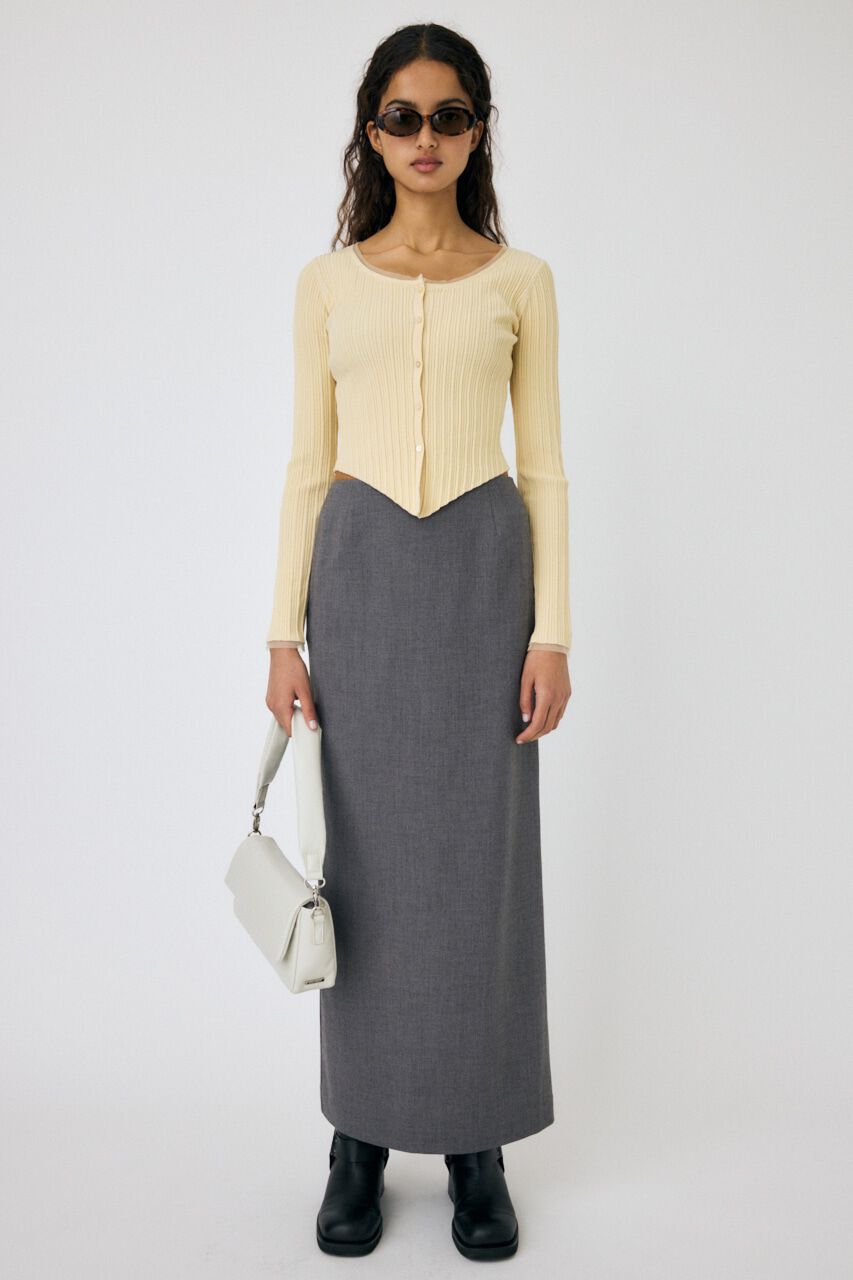 MOUSSY「TULLE TRIM カーディガン」|カーディガン|