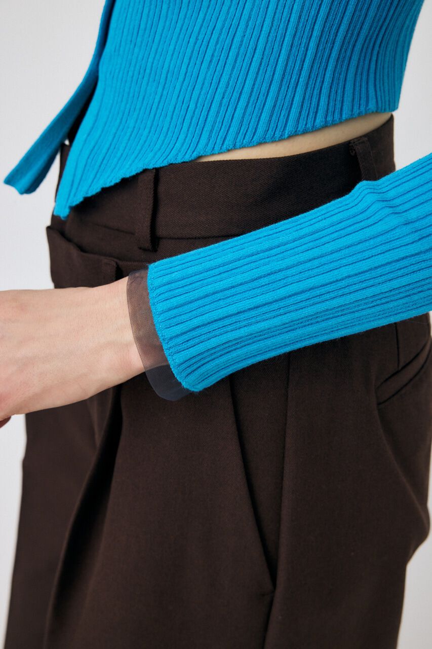 MOUSSY「TULLE TRIM カーディガン」|カーディガン|