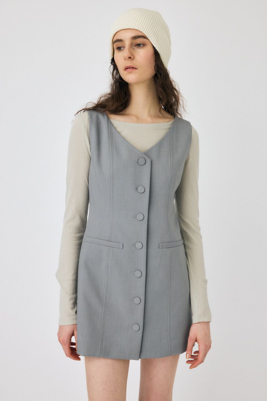 MOUSSY「VEST MINI ドレス」|ワンピース|