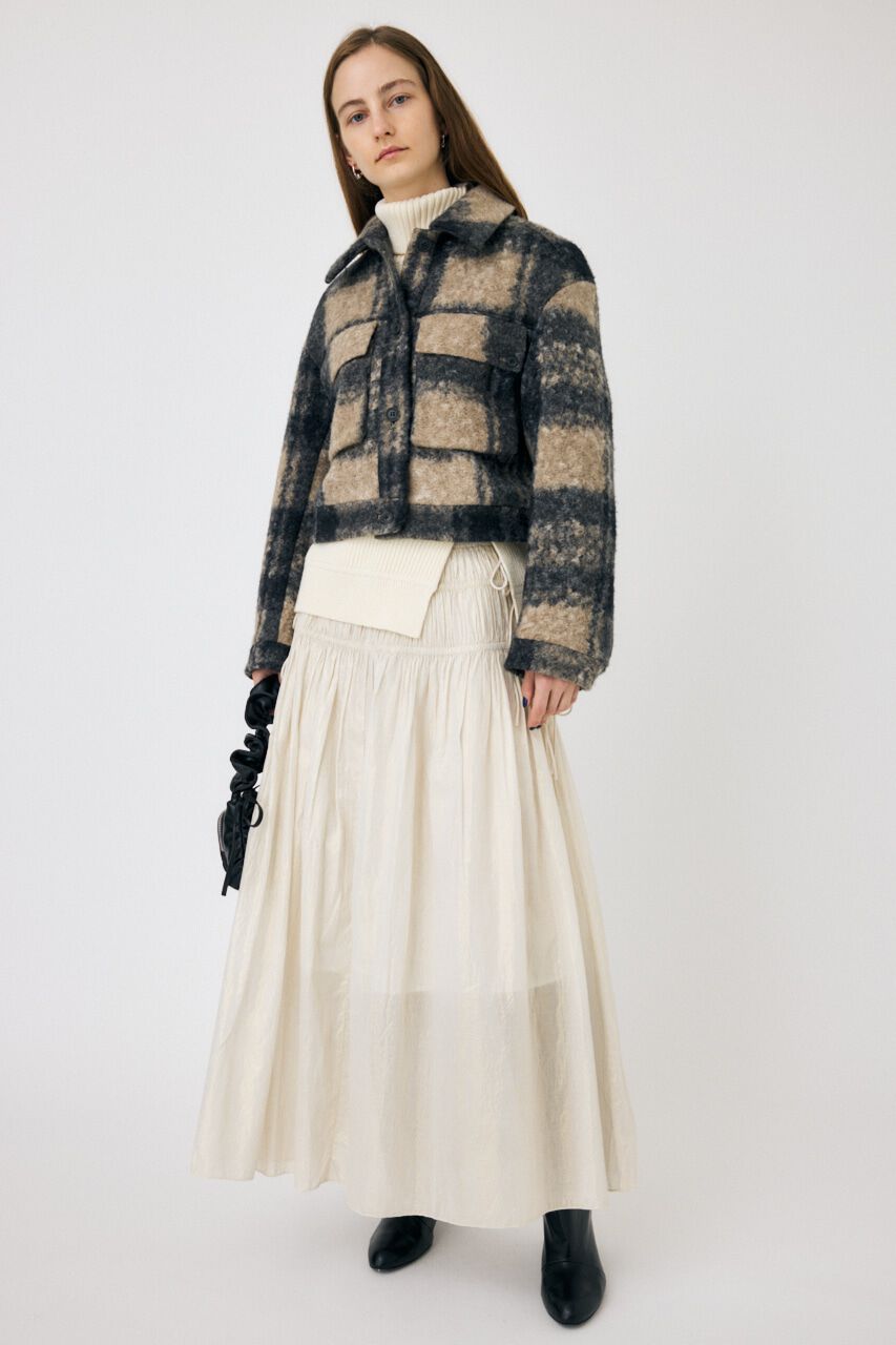 MOUSSY「SHIRRING ロングスカート」|スカート|O/WHT1