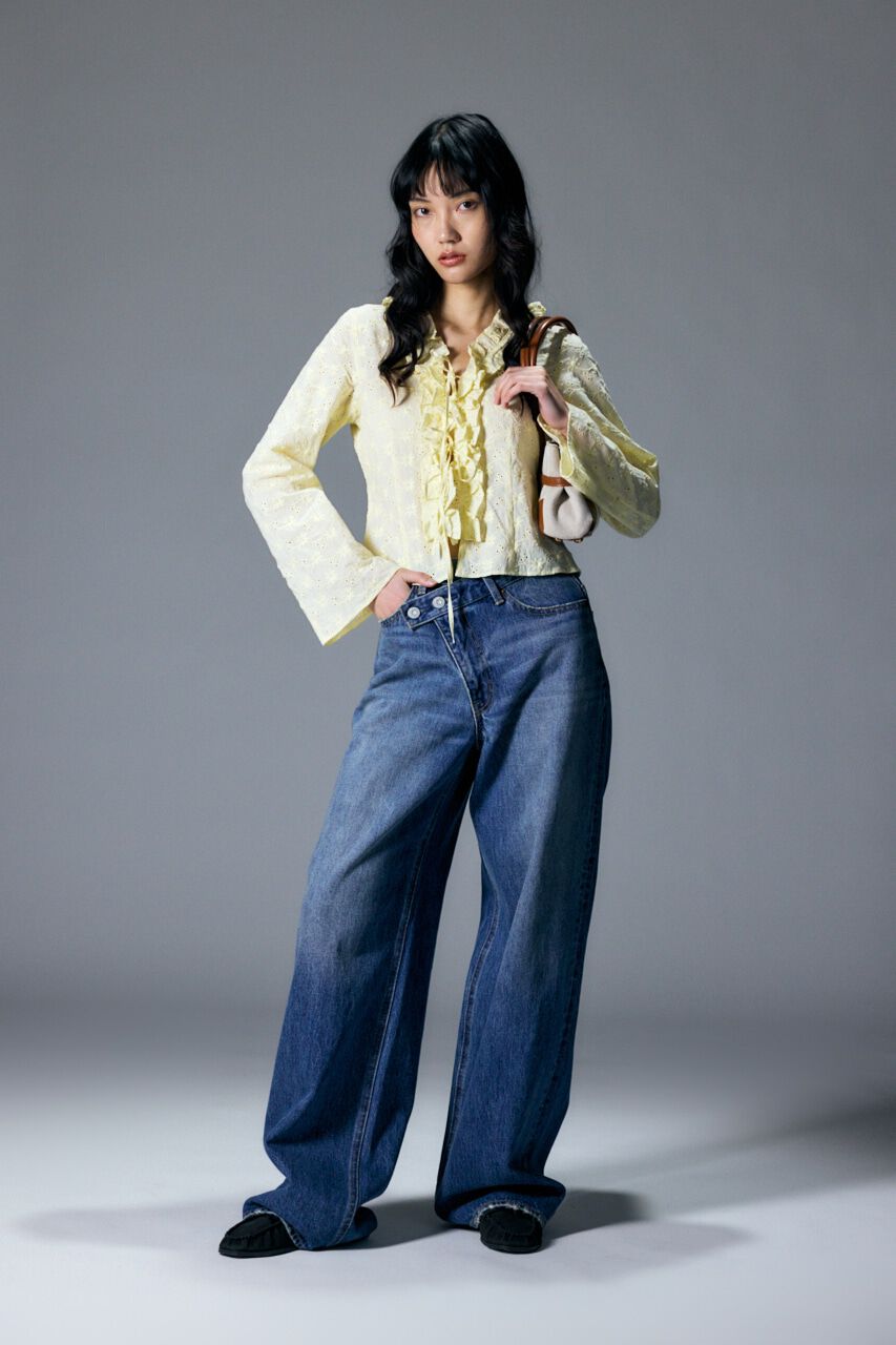 MOUSSY「FRONT TIE EYELET シャツ」|シャツ・ブラウス|