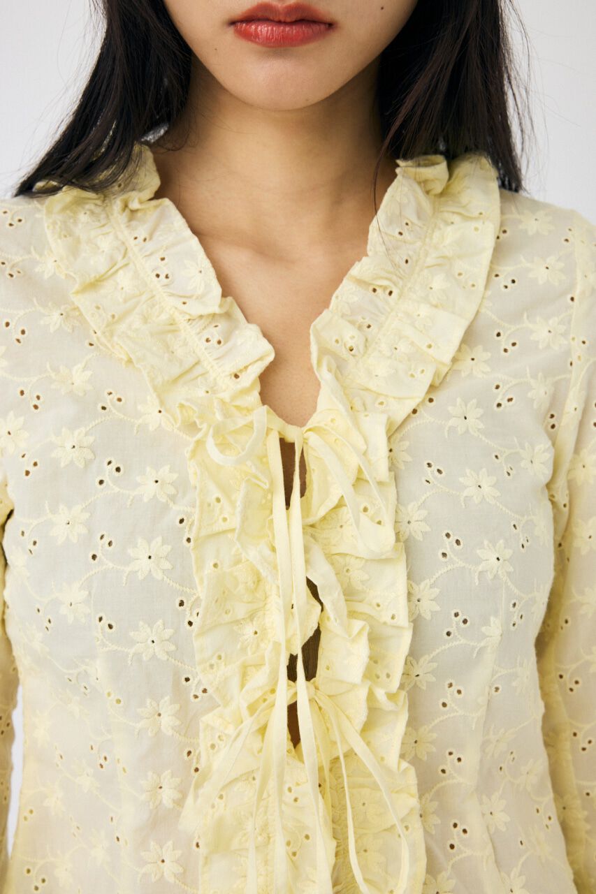 MOUSSY「FRONT TIE EYELET シャツ」|シャツ・ブラウス|