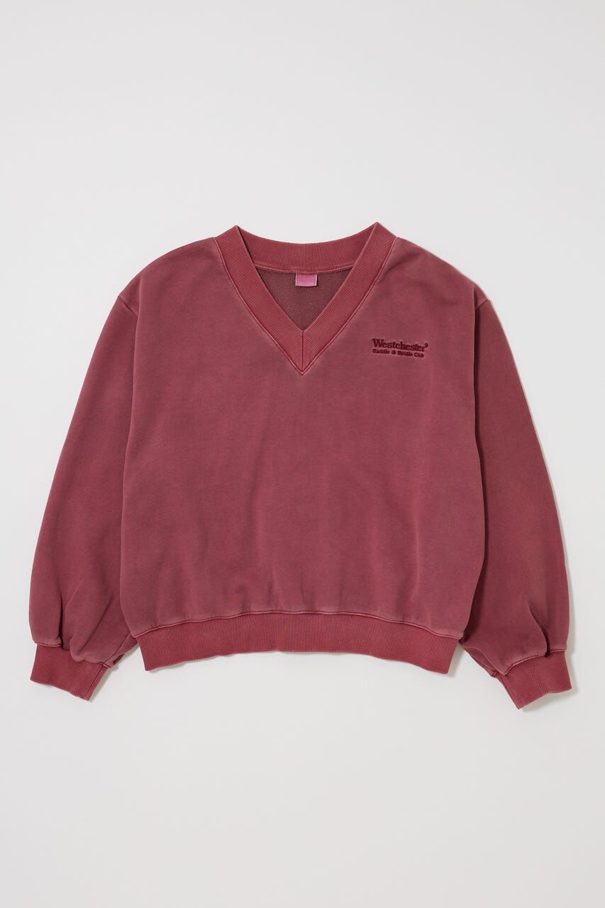 MOUSSY「FADED V NECK SWEAT シャツ」|パーカー|