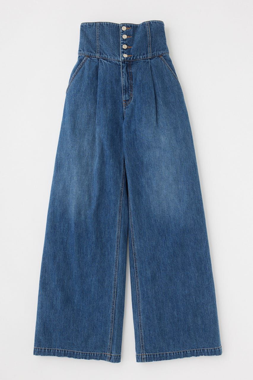 MOUSSY「CORSET DESIGN バギー」|デニム|