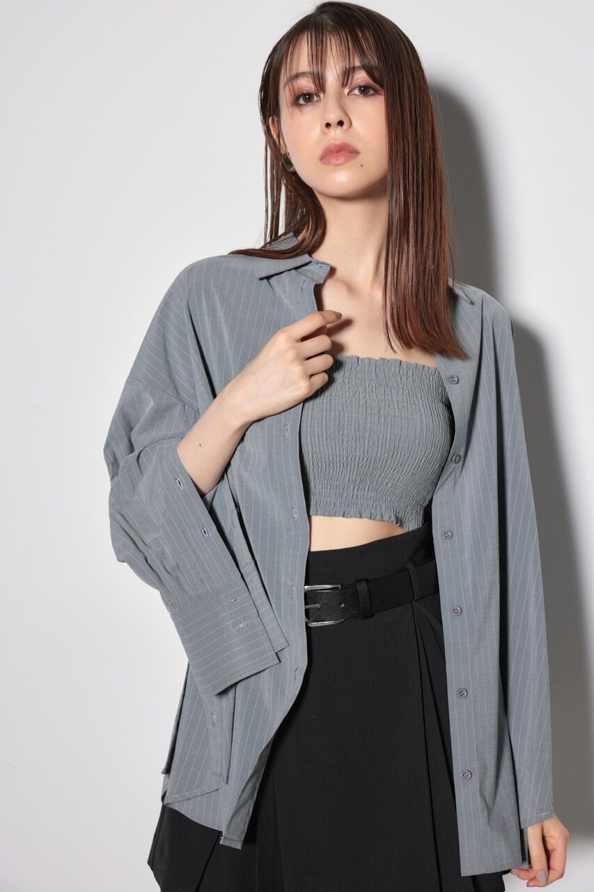 rienda「シャーリングベアセットシャツ」|シャツ・ブラウス|