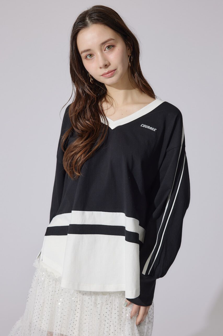 rienda「ユニフォームレディーロンT」|Tシャツ・カットソー|