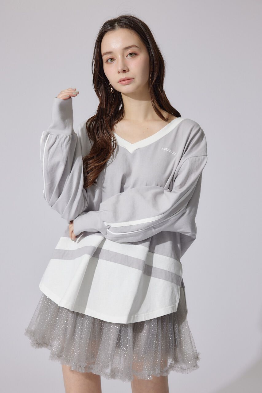 rienda「ユニフォームレディーロンT」|Tシャツ・カットソー|GRY