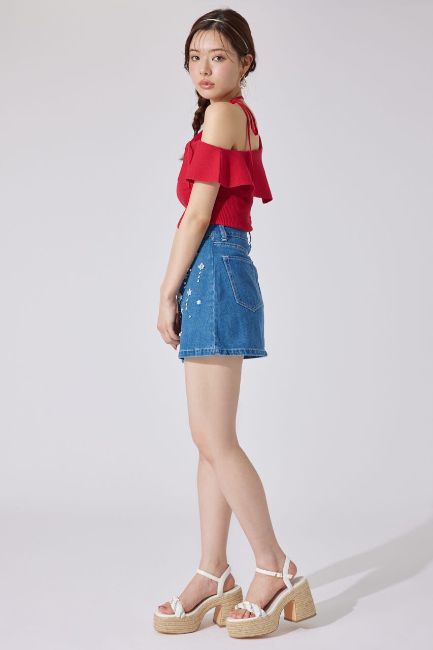 rienda「ワンショルダーニットトップス」|シャツ・ブラウス|