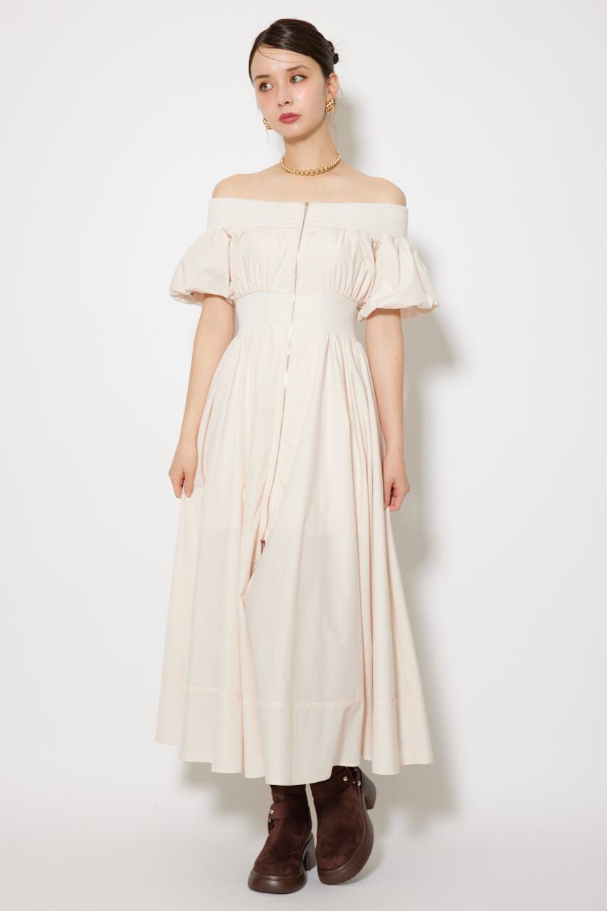 rienda「MA-1オフショルフレアワンピース」|ワンピース|L/PNK1