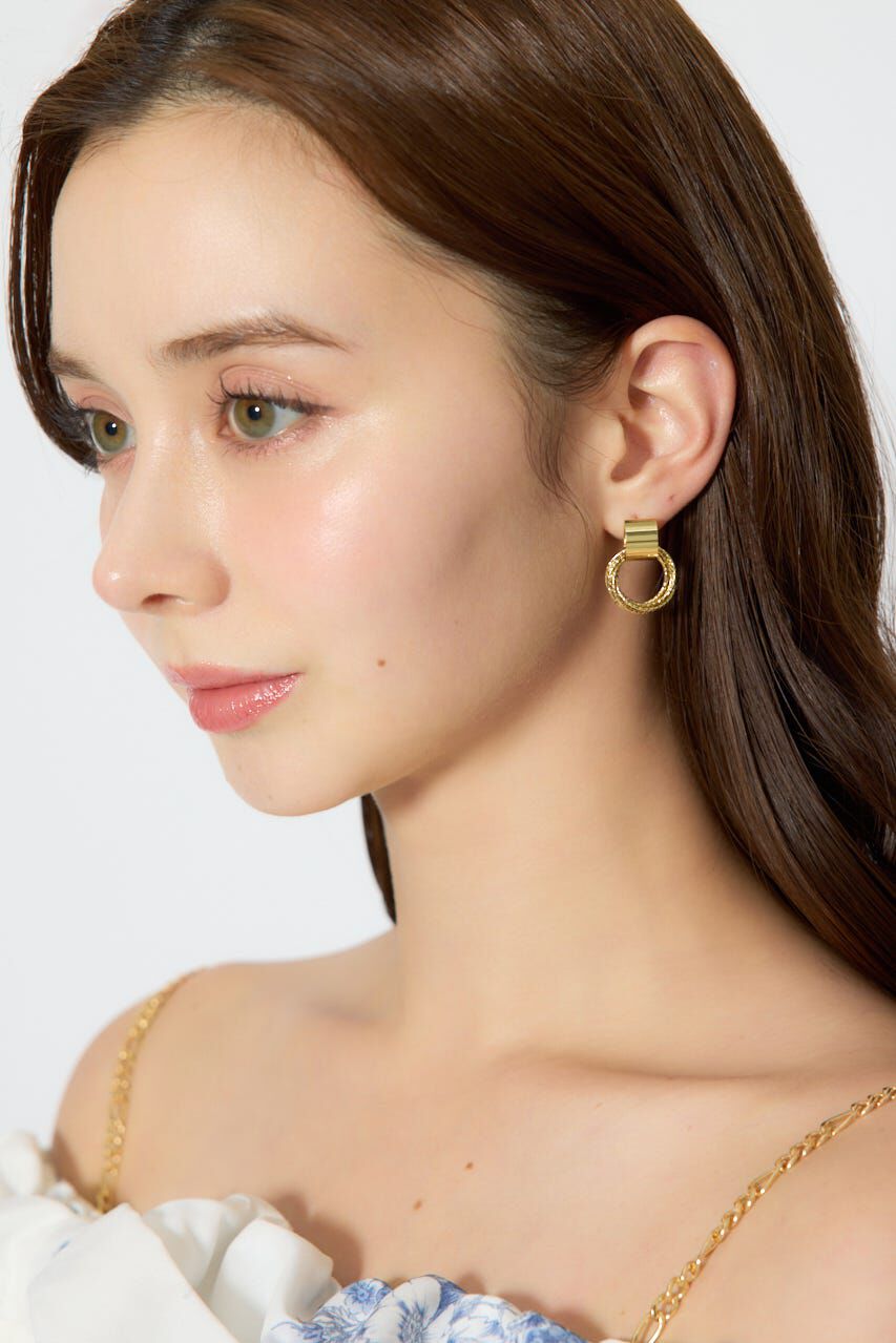 rienda「ファインループサークルピアス」|ピアス|GLD
