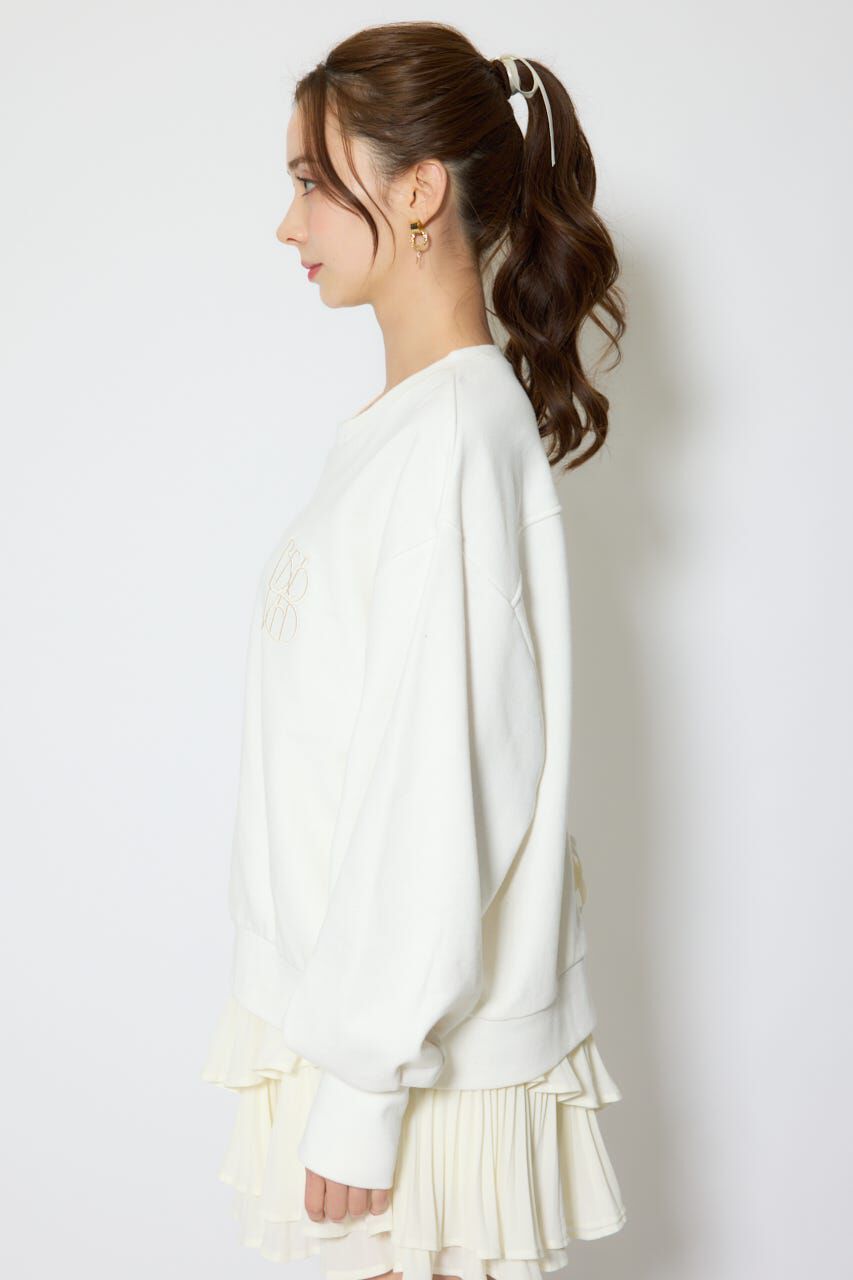 rienda「バックレースアップスウェットトップス」|Tシャツ・カットソー|